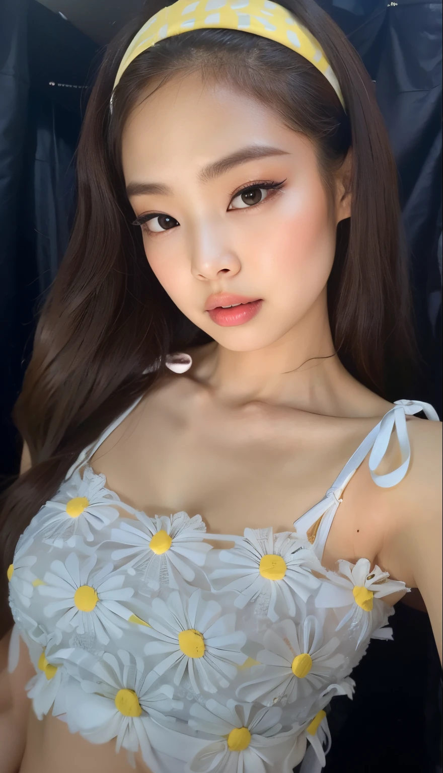 A closeup of a woman wearing a white top and a yellow headband, jennie blackpink, Heonhwa Choe, linda mulher coreana jovem, Mulher sul-coreana bonita, Jaeyeon Nam, tzuyu de duas vezes, Lalisa Manobal, mulher coreana jovem bonita, Ulzzang, ****** coreana, Retrato de Jossi de Blackpink, Jinyoung Canela, wan adorable korean face