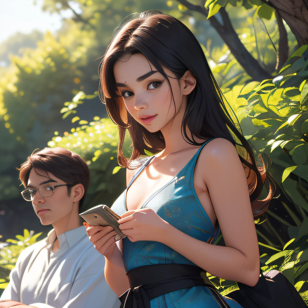 (extremely detailed 8K wallpaper:2), (photo:2), (24 years old Xuan Beautiful girl:2), (gives a lecture to friends:2), Detailed (Face & Eyes), (hyper realistic:1), (Highly detailed:1), (Epic Realistic:1), rim light, (Maximum details:1), Cosy, (body complet:1.3), (looking a viewer:2), (Attractive qualities of a woman:2), (attractive female:2), (Attractive:2), Smile, intelligence, sympathy, Grace, A sense of style, Fitness, Care, optimism, (sensitivity:2), frankness, Romantic gestures, playfulness, Fashion Sense, (sensuality:2), charm, modesty, Thoughtfulness, (femininity:1), flirtatiousness, warmth, (Physical Attractiveness:2), beautiful smile, Love of Life, Strength and power, Vulnerability, curiosity, wonder, Love, (Nature's prehistory:2), Kawaii, waifu, beautiful breasts, (attractive body:2), (handsome body:2), BEAUTIFUL POSE, attractive pose, (nice feet:1.0), (beautiful clothing:1), (Classic clothes:2), (elegant clothing:2), (European Clothing:2), detailed clothes, (upskirt:1), (blouse:1), (provocative pose)