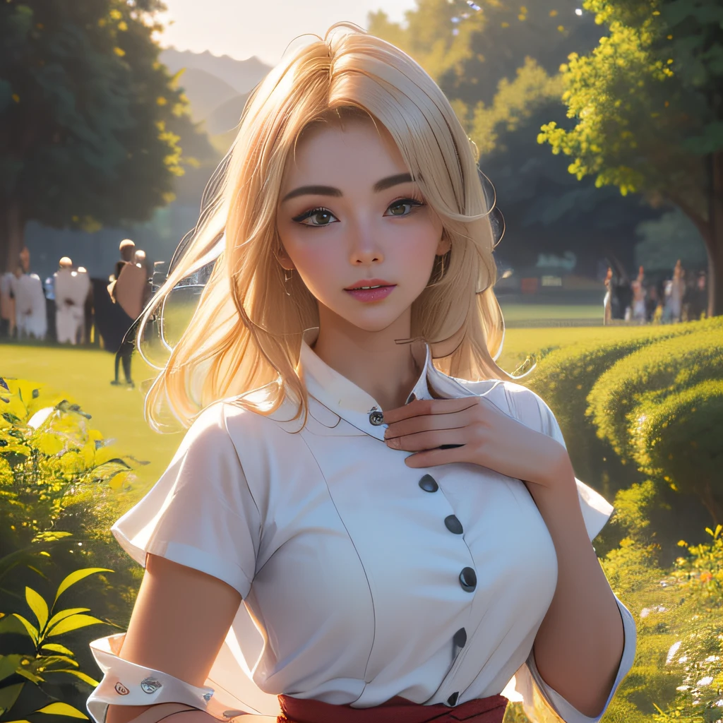(extremely detailed 8K wallpaper:2), (photo:2), (25 years old Xuan Beautiful girl:2), (gives a lecture to friends:2), Detailed (Face & Eyes), (hyper realistic:1), (Highly detailed:1), (Epic Realistic:1), rim light, (Maximum details:1), Cosy, (body complet:1.3), (looking a viewer:2), (Attractive qualities of a woman:2), (attractive female:2), (Attractive:2), Smile, intelligence, sympathy, Grace, A sense of style, Fitness, Care, optimism, (sensitivity:2), frankness, Romantic gestures, playfulness, Fashion Sense, (sensuality:2), charm, modesty, Thoughtfulness, (femininity:1), flirtatiousness, warmth, (Physical Attractiveness:2), beautiful smile, Love of Life, Strength and power, Vulnerability, curiosity, wonder, Love, (Nature's prehistory:2), Kawaii, waifu, beautiful breasts, (attractive body:2), (handsome body:2), BEAUTIFUL POSE, attractive pose, (nice feet:1.0), (beautiful clothing:1), (Classic clothes:2), (elegant clothing:2), (European Clothing:2), detailed clothes, (upskirt:1), (blouse:1), (provocative pose)