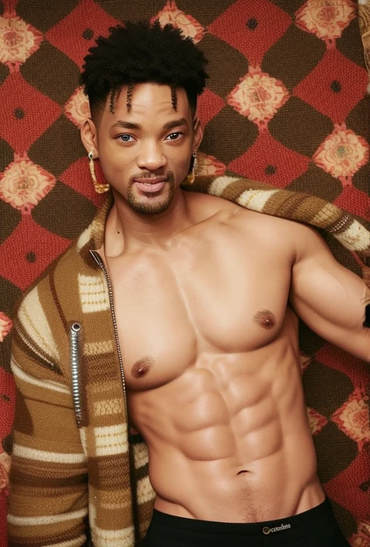 will smith a solo men, looking at viewer, blonde hair, man, thirty years old, male focus, facial hair, smile,  portrait, realistic, mikeohearnv2,