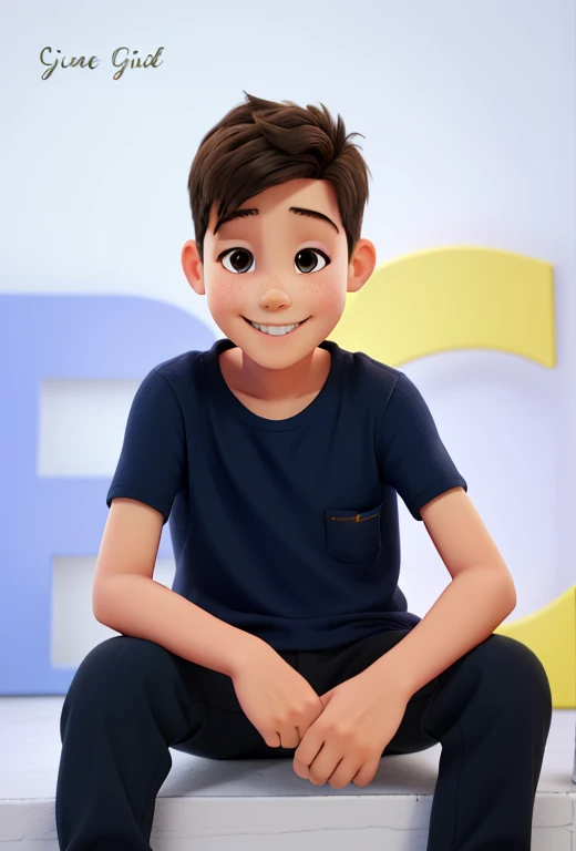  boy sitting smiling
