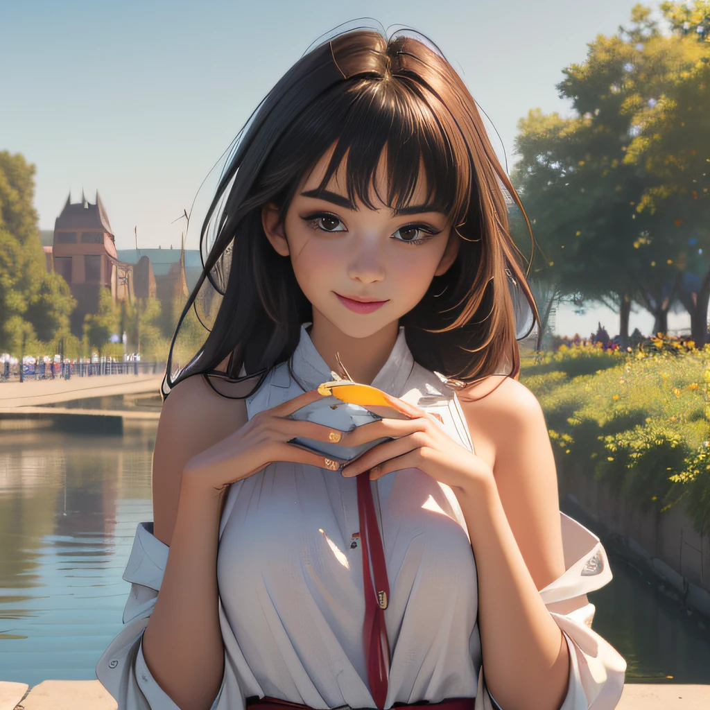 (Extremely detailed 8k wallpaper:2), (photo:2), (31 years old soigne Beautiful girl:2), (gives a lecture to friends:2), detailed (Face and eyes), (hyper realistic:1), (highly detailed:1), (epic realistic:1), rim light, (maximum details:1), cozy, (fullbody:1.3), (looking at viewer:2), (Woman's Attractive Qualities:2), (Attractive Woman:2), (Attractive:2), Smile, Intelligence, Empathy, Gracefulness, Sense of Style, Fitness, Grooming, Optimism, (Sensitivity:2), Sincerity, Romantic Gestures, Playfulness, Fashion Sense, (Sensuality:2), Charm, Modesty, Thoughtfulness, (Femininity:1), Flirtatiousness, Warmth, (Physical attractiveness:2), A beautiful smile, A love of life, strength and power, vulnerability, curiosity, wonder, love, (nature background:2), kawaii, waifu, Beautiful breasts, (attractive body:2), (Beautiful body:2), Beautiful pose, attractive pose, (Beautiful legs:1.0), (Beautiful clothes:1), (classic clothes:2), (elegant clothes:2), (European clothes:2), detailed clothes, (skirt:1), (blouse:1), (provocative pose)