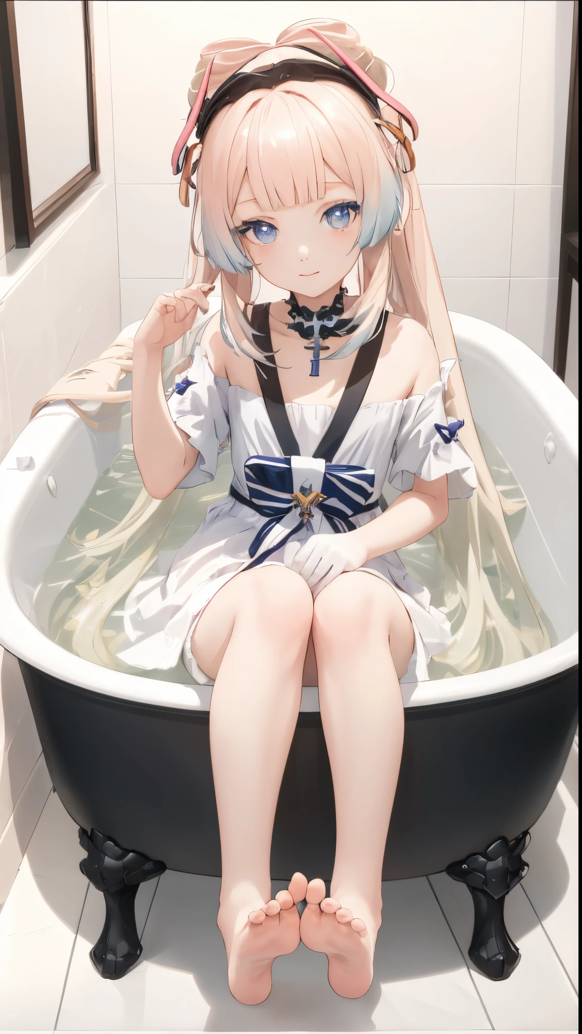 HIMEJIMAKINOKO, LIGHT PURPLE HAIR, TWINTAILS, HAIR BOBBLES, polka dot, VERY LONG HAIR, YELLOW EYES, .(Nude, naked, 1girl, solo, ,large breasts , solo) nipple ,, (wearing nothing:1.5), empty eyes, Luxury liner deck, ,blue sky, take a short walk, sea, space, Heavy snowfall area, frozen, , Sweating profusely, Love juice, Wet Woman,  Woman Blowing the Squirt,, crying,, Peeing, lactation, projectile lactation