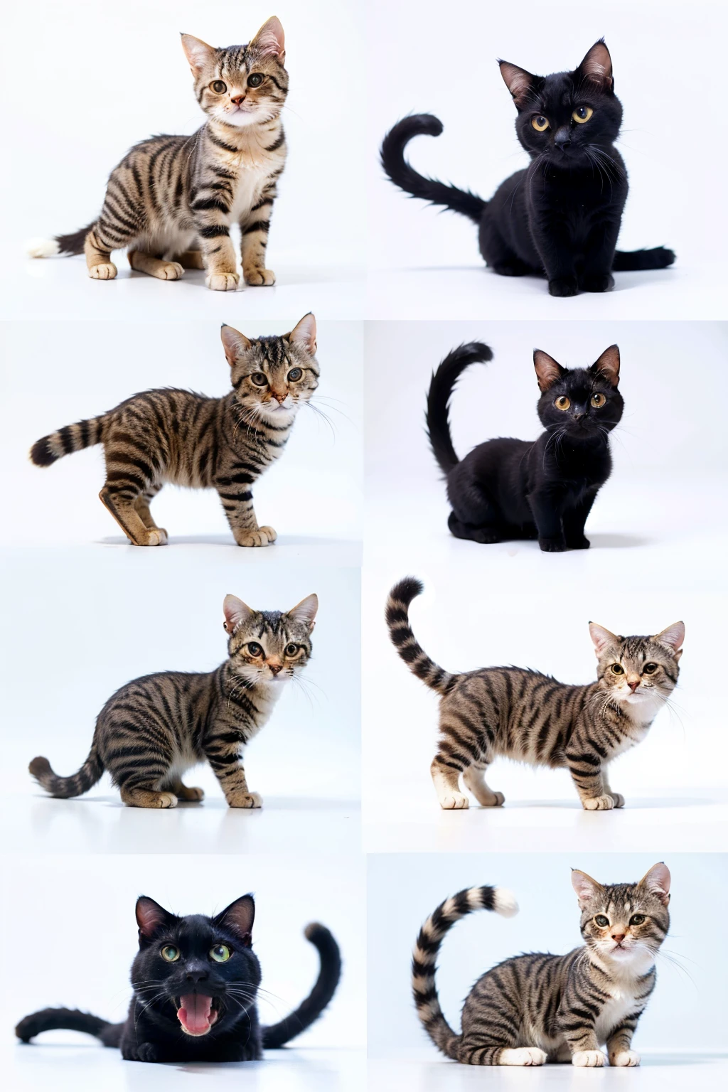 A set of cat emoticons