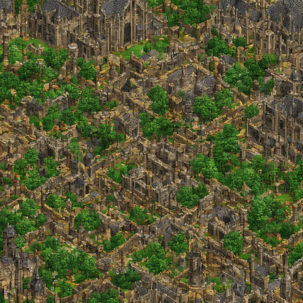 Dark medieval dungeon pixel wide horizontal scroll