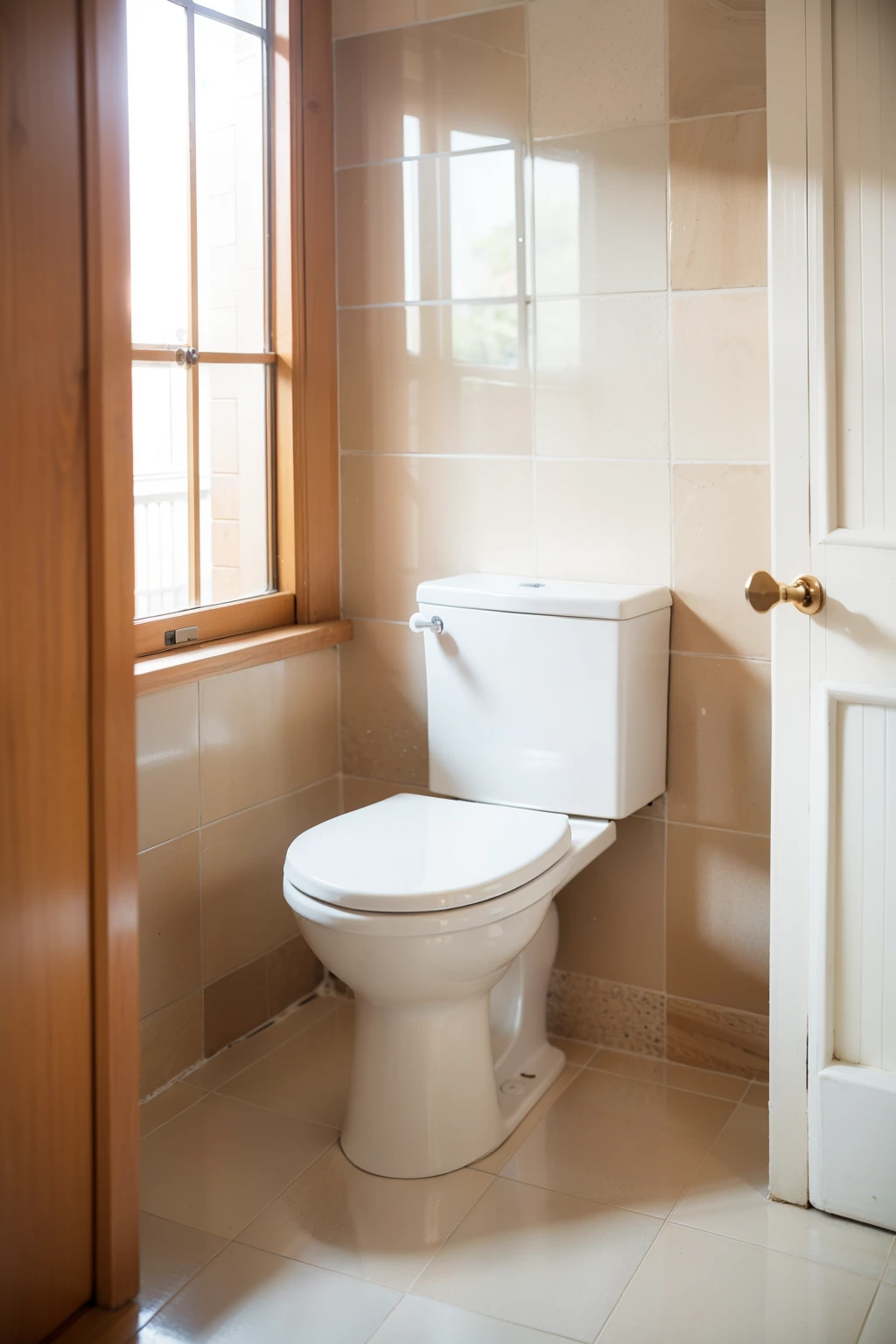 ((Best quality at best)), ((tmasterpiece)), (Detailed pubic hair), ,Can be used by multiple children,toilet room,Hand washing,Bright style,Tile tiling,The wall is wood grain,Clean space