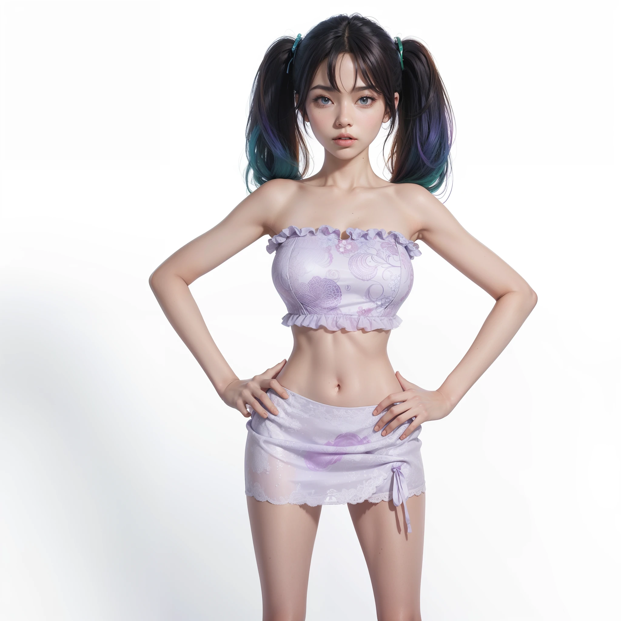 1girl, beautiful little girl,Hinata Hyuga,Cabello largo,cabello negro