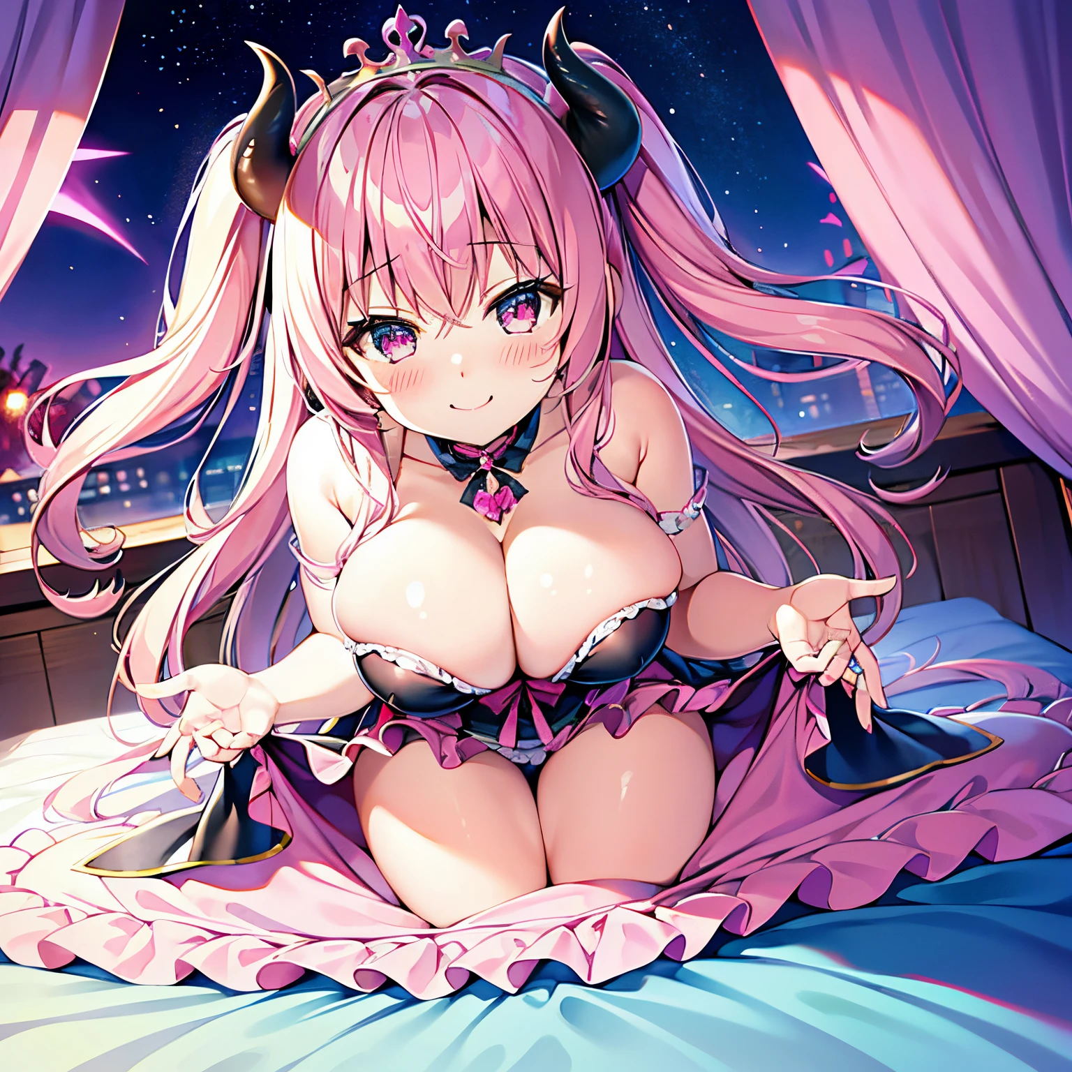 kawaii faces　　bich　Angle from directly below　　Colossal tits　Seduction poses　Bursting smile　　　　Pink Mist　　　　Charm Magic　all pink room　Front Angle　　gargantilha　Cute Dresses　Demon Child　Princess Room　a bed　　Predator　during night　Demon costume