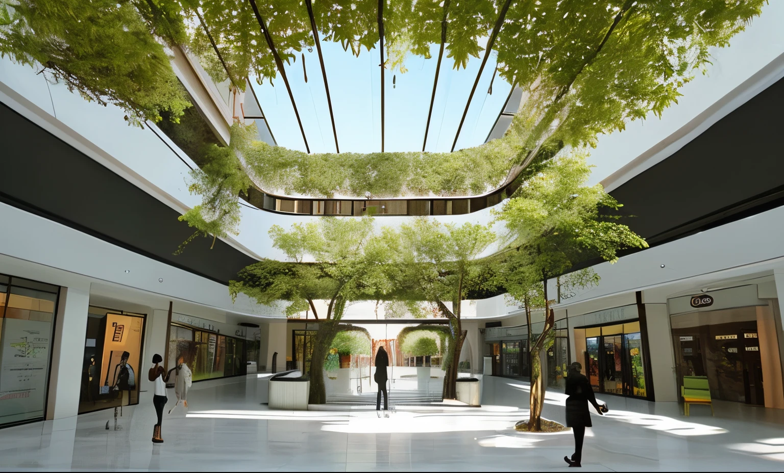 spaces architectural moderno The tree a person mall