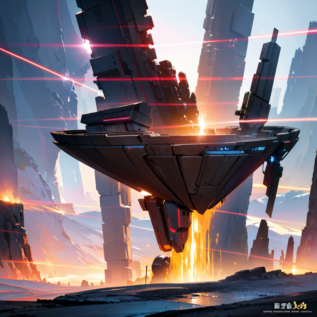 Mohe alluvial plain in Yuexing Rift Valley area，Rock sugar agate nuclear power command armed helicopter black gold cruiser tower snow red marble luminous space station. 1:3 Models，starrysky，Cyberpunk art of a，Rembrandt light，Detail portrayal，macro shot，surface reflection，high definition detail，dingdall effect，Light and shadow intensification，The light shines，particle effect，3D modeling，Surface reflected light，detail-rich，fine texture，strong visual impact，hyper-detailing，A high resolution，high saturated，Ray traching，light and shadow effect，32K smooth，A high resolution