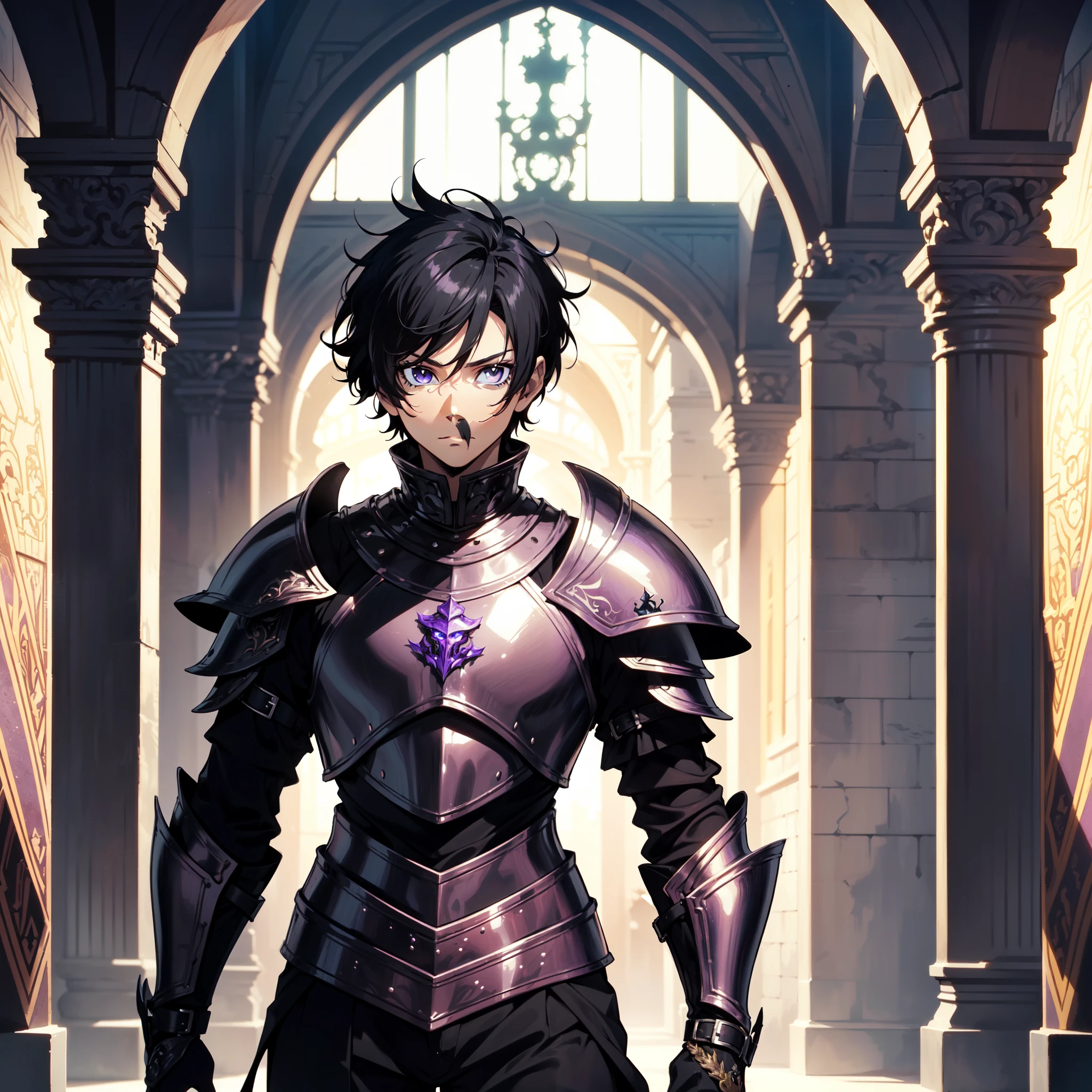 128K Ultra High Definition,
128K Ultra High Quality,
128K Ultra High Resolution,
Best Definition,
Best Quality,
Best Resolution,
Perfectly Detailed,
Perfectly Designed,
Extremely Detailed,
Extremely Designed,
Hyper Detailed,
Hyper Definition,
Hyper Quality,
Hyper Resolution,
Masterpiece,
(((Anime))),
Body Shot,
(((Boy))),
Handsome,
Muscular Body,
(((Black Short Hair))),
(((Purple Eyes))),
(((Hyper Detailed & Perfectly Designed With Ultra High Quality Black Obsidian Warlord Armor))),
(((Inside Of Medieval Royal Palace Background Scenery))),