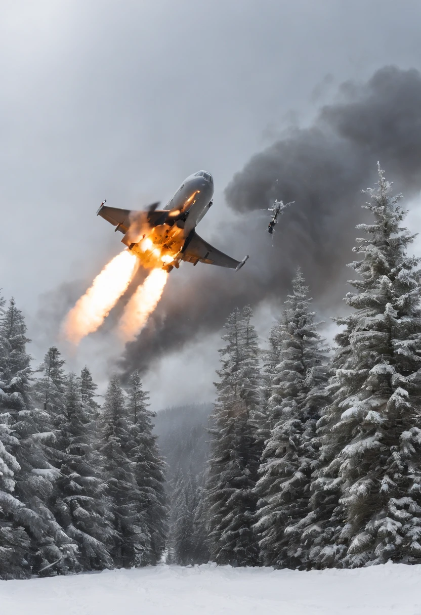 movie「die hard 2」Famous scenes of、Bruce Willis、Snow Airport、terrorist、gun fight、Christmas tree、hold a gun、yuki、yuki、yuki、white Christmas、Christmas tree、Aircraft burning in the background、gun fight、