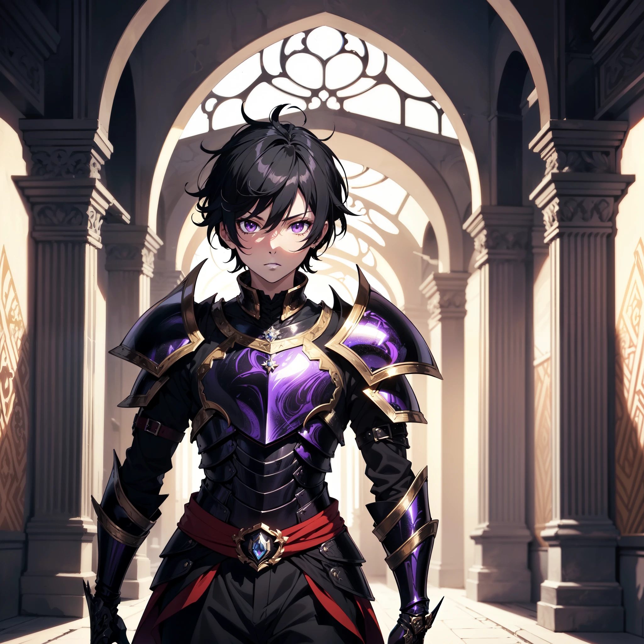 128K Ultra High Definition,
128K Ultra High Quality,
128K Ultra High Resolution,
Best Definition,
Best Quality,
Best Resolution,
Perfectly Detailed,
Perfectly Designed,
Extremely Detailed,
Extremely Designed,
Hyper Detailed,
Hyper Definition,
Hyper Quality,
Hyper Resolution,
Masterpiece,
(((Anime))),
Body Shot,
(((Boy))),
Handsome,
Muscular Body,
(((Black Short Hair))),
(((Purple Eyes))),
(((Hyper Detailed & Perfectly Designed With Ultra High Quality Black Obsidian Warlord Armor))),
(((Inside Of Medieval Royal Palace Background Scenery))),