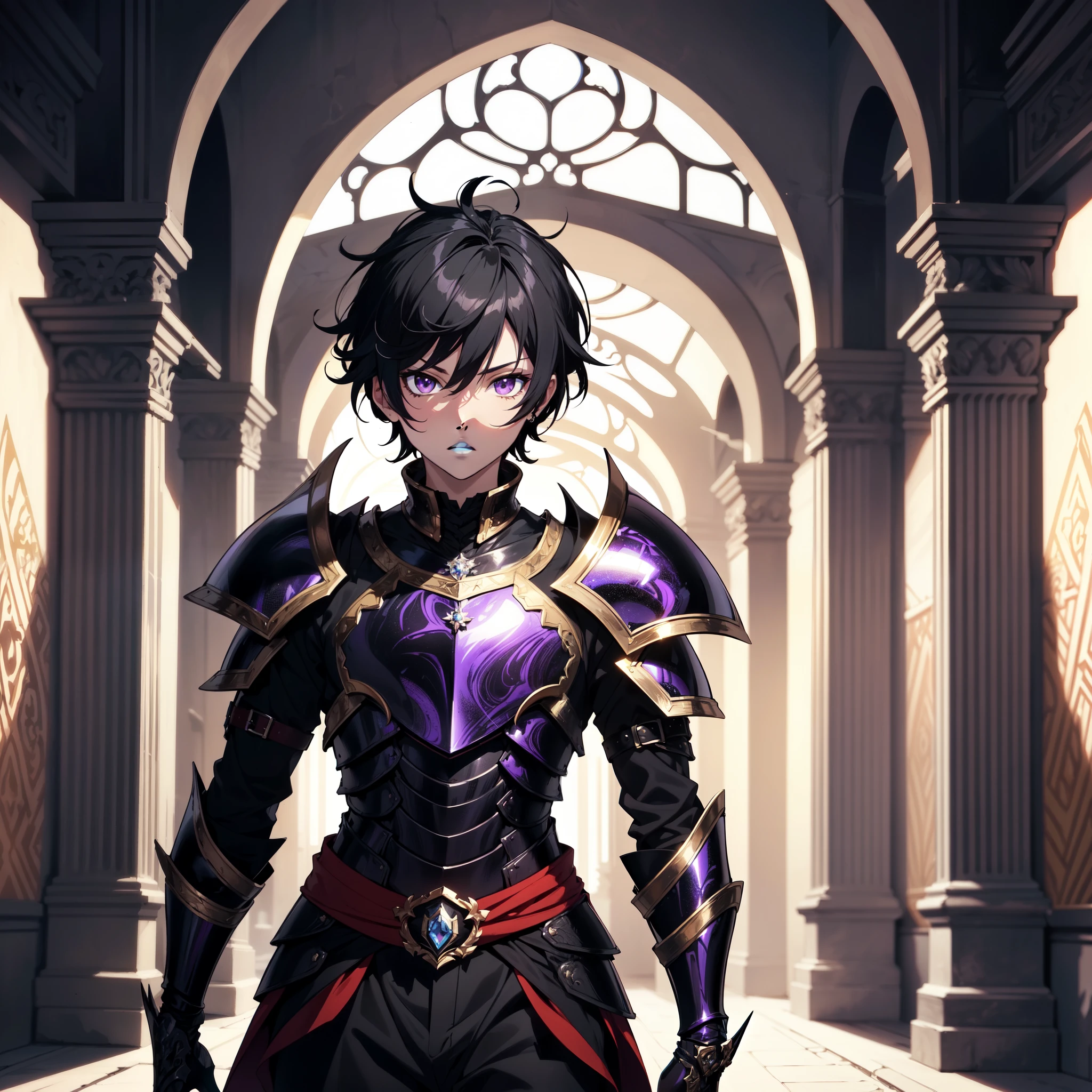 128K Ultra High Definition,
128K Ultra High Quality,
128K Ultra High Resolution,
Best Definition,
Best Quality,
Best Resolution,
Perfectly Detailed,
Perfectly Designed,
Extremely Detailed,
Extremely Designed,
Hyper Detailed,
Hyper Definition,
Hyper Quality,
Hyper Resolution,
Masterpiece,
(((Anime))),
Body Shot,
(((Boy))),
Handsome,
Muscular Body,
(((Black Short Hair))),
(((Purple Eyes))),
(((Hyper Detailed & Perfectly Designed With Ultra High Quality Black Obsidian Warlord Armor))),
(((Inside Of Medieval Royal Palace Background Scenery))),
