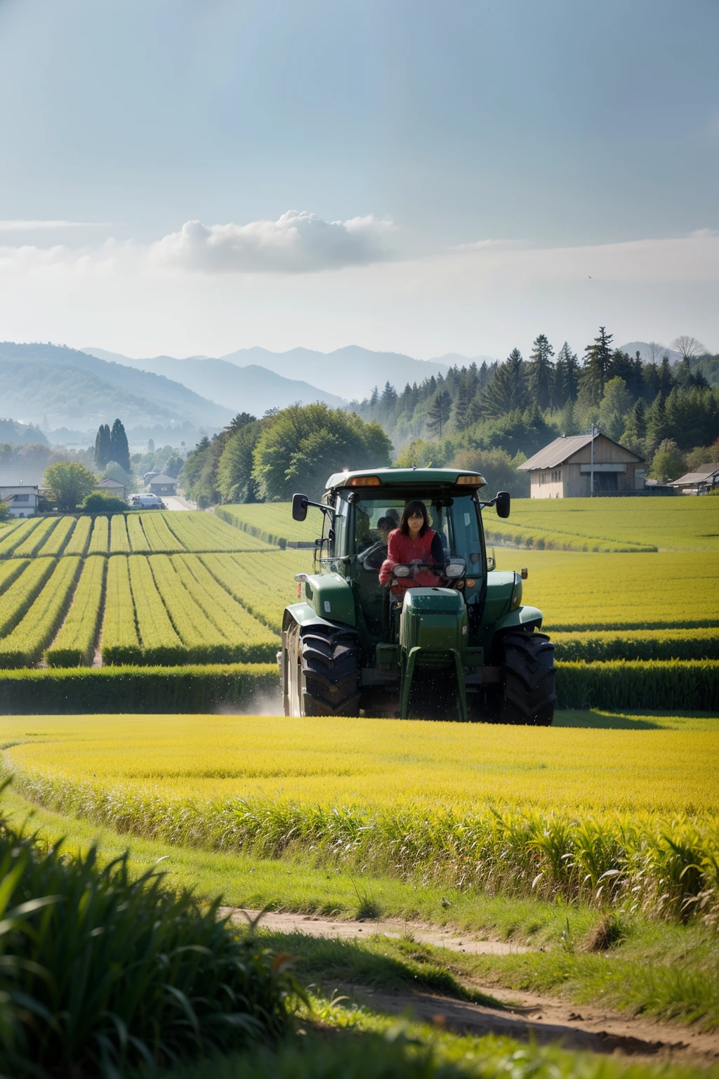 Jilin Province,Central Region,rice harvest season,Golden renderings