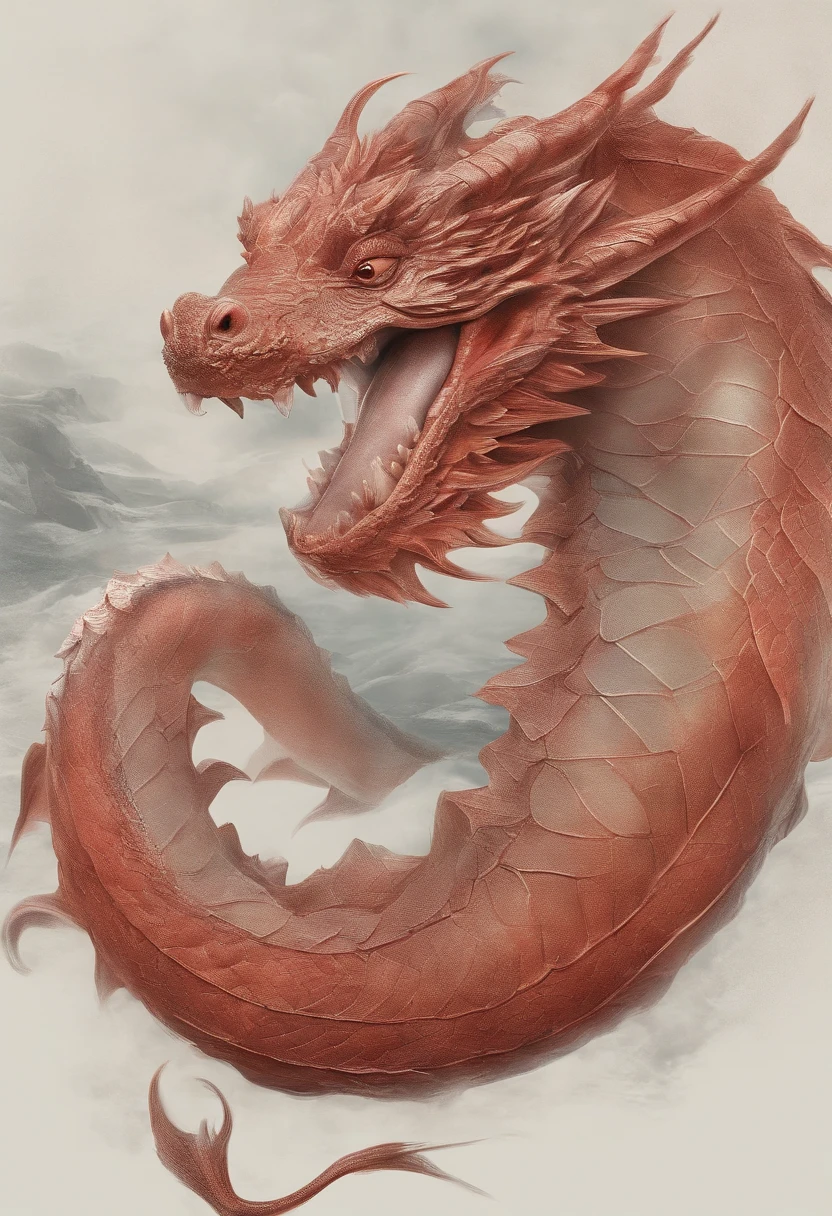 movie picture quality，style of disney animation，A dragon plays games in the sea with a koi carp in its arms，Glass bottle，glass in sky，Chinese dragon anthropomorphic image，red colour，depth of fields，to emphasize，Real light，ray traycing，oc rendered，hyper realisitc，Best quality，8K，Works of masters，ultradetailed，Correct anatomy，Eyes in focus，bokeh，Facial features are carefully drawn