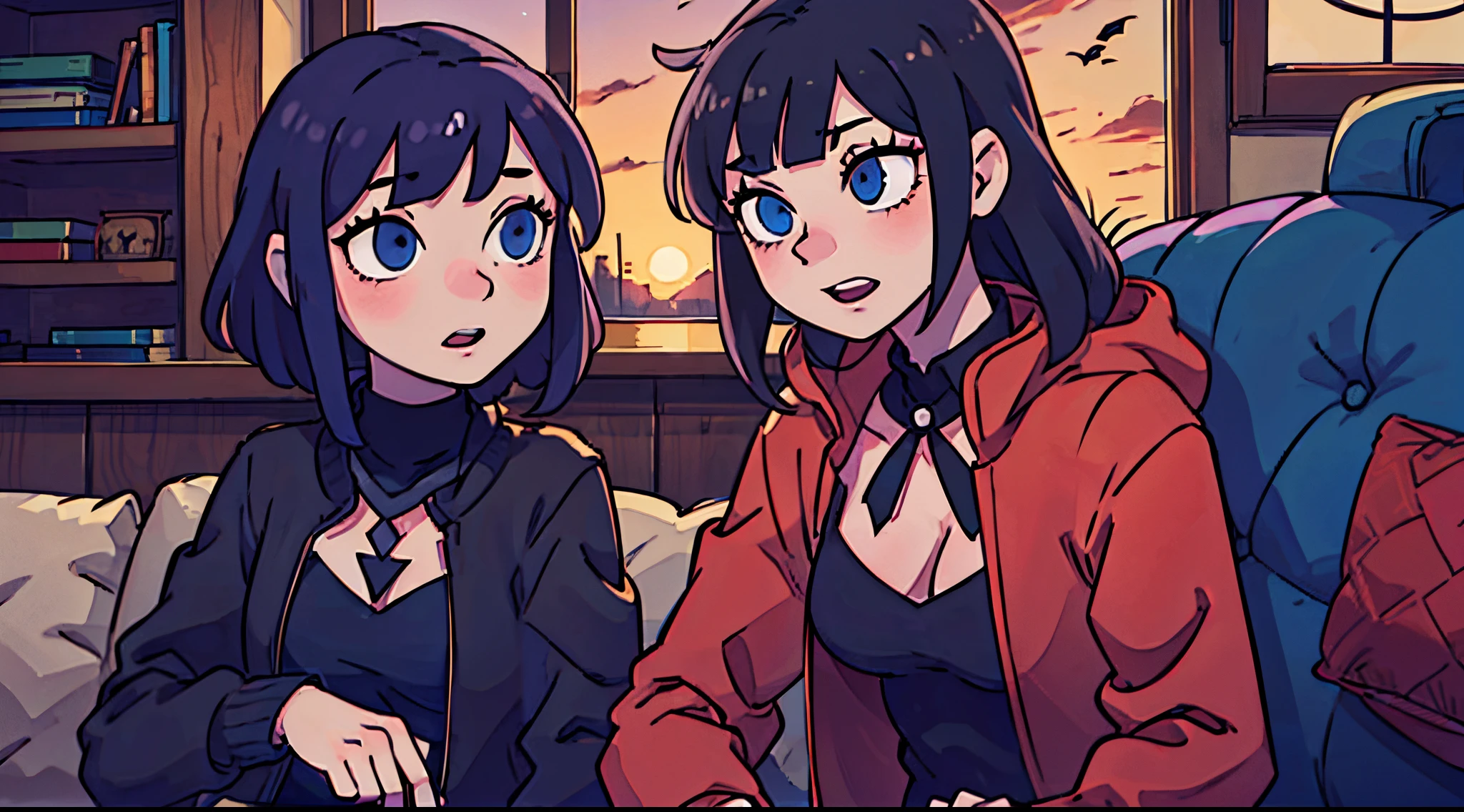 Animated goth girl and gay guy best friend