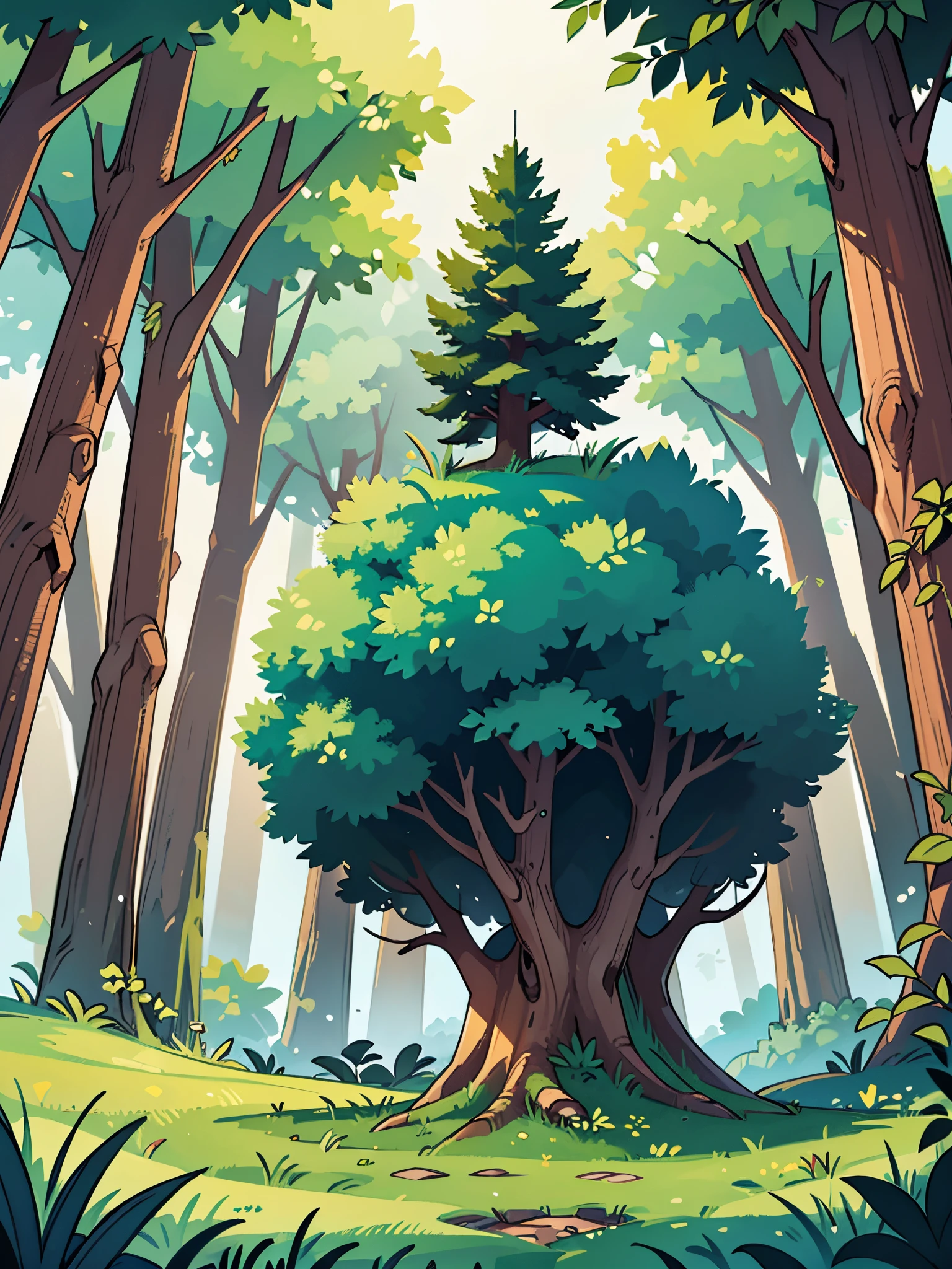 "The best quality, ultra-detailed, and realistic masterpiece:1.2 with HD resolution. The prompt depicts a serene forest background with a simple shape as the main focus. The trees are intricately detailed, capturing the essence of their unique characteristics. The background exudes a sense of depth and tranquility. The trees gradually disappear into the distance, creating a sense of mystery and exploration."