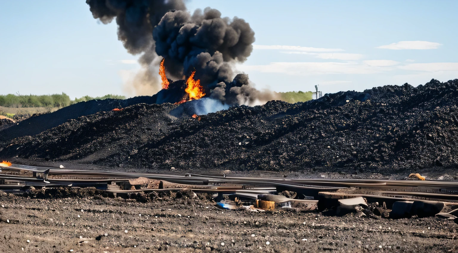Spontaneous combustion of coal piles