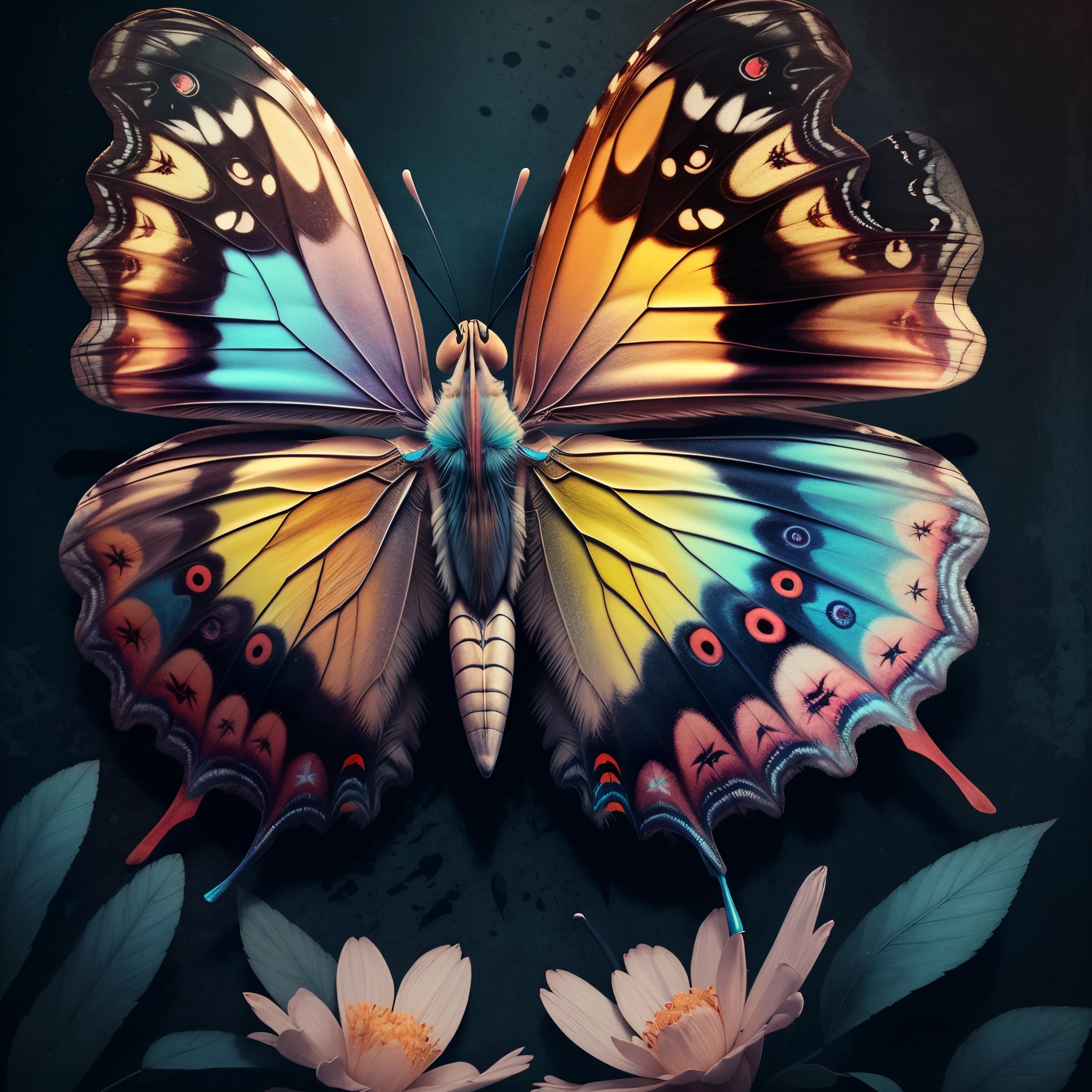 a butterfly, colorful,
yang08k, photography, beautiful, black background,
masterpieces, top quality, best quality, official art, beautiful and aesthetic, realistic,