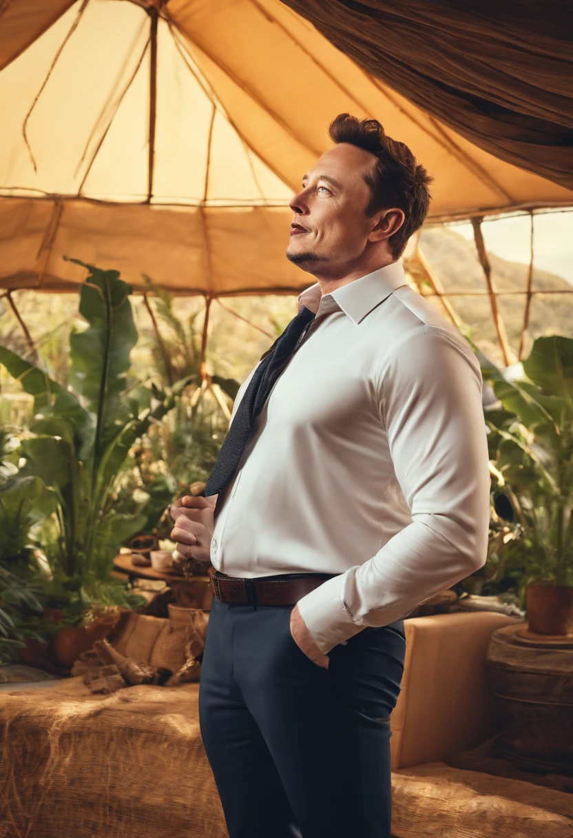 A photo of the character giving a presentation on a new sustainable energy project,original,elon musk, male