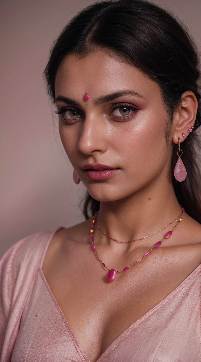Indian treditional Salwar Kameez dark, solo girl, (RAW photo, realism: 1.8), (very dark pink lip gloss, jet dark pink lipstick, realistic eyelashes, dark brown eye shadow, shy, blushing, high quality, high resolution, depth of field, chromatic aberration, caustic, wide light, natural colors, 19 year old girl), necklaces, chokers, earrings, nose pin, bracelets, soft skin, fair pink skin, small breasts size, oily shine skin, slime nose, soft skin,