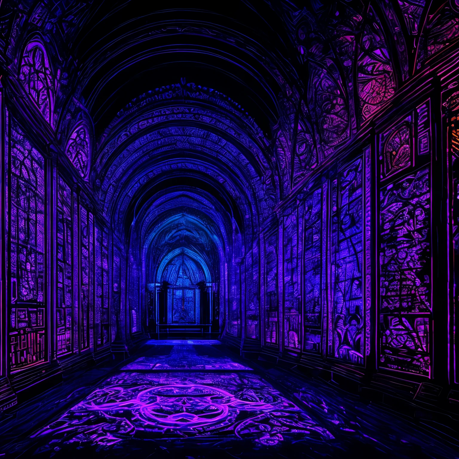 masterpiece, A code that emerges under the black light, art work, dark room