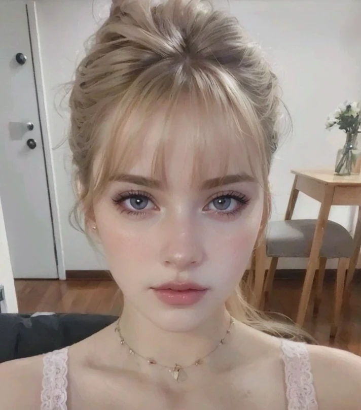 (highest quality,ultra detailed),(realistic,photo-realistic:1.37) portrait,dark-haired woman,pale skin,pink lips,black eyes,long eyelashes,graceful pose,soft lighting,subtle blush,vivid colors,delicate features,sublime beauty