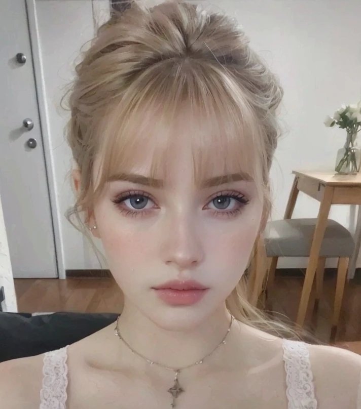 (highest quality,ultra detailed),(realistic,photo-realistic:1.37) portrait,dark-haired woman,pale skin,pink lips,black eyes,long eyelashes,graceful pose,soft lighting,subtle blush,vivid colors,delicate features,sublime beauty