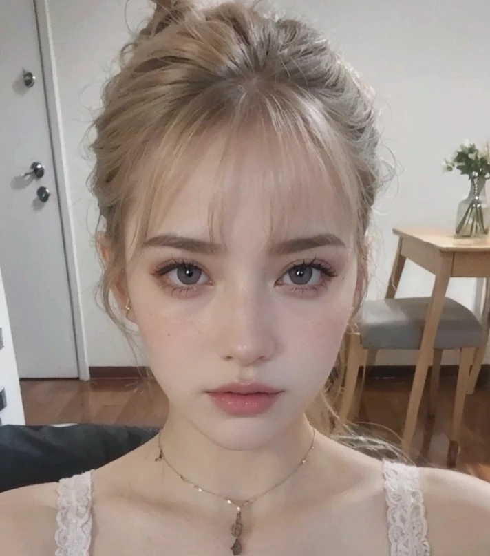 (highest quality,ultra detailed),(realistic,photo-realistic:1.37) portrait,dark-haired woman,pale skin,pink lips,black eyes,long eyelashes,graceful pose,soft lighting,subtle blush,vivid colors,delicate features,sublime beauty