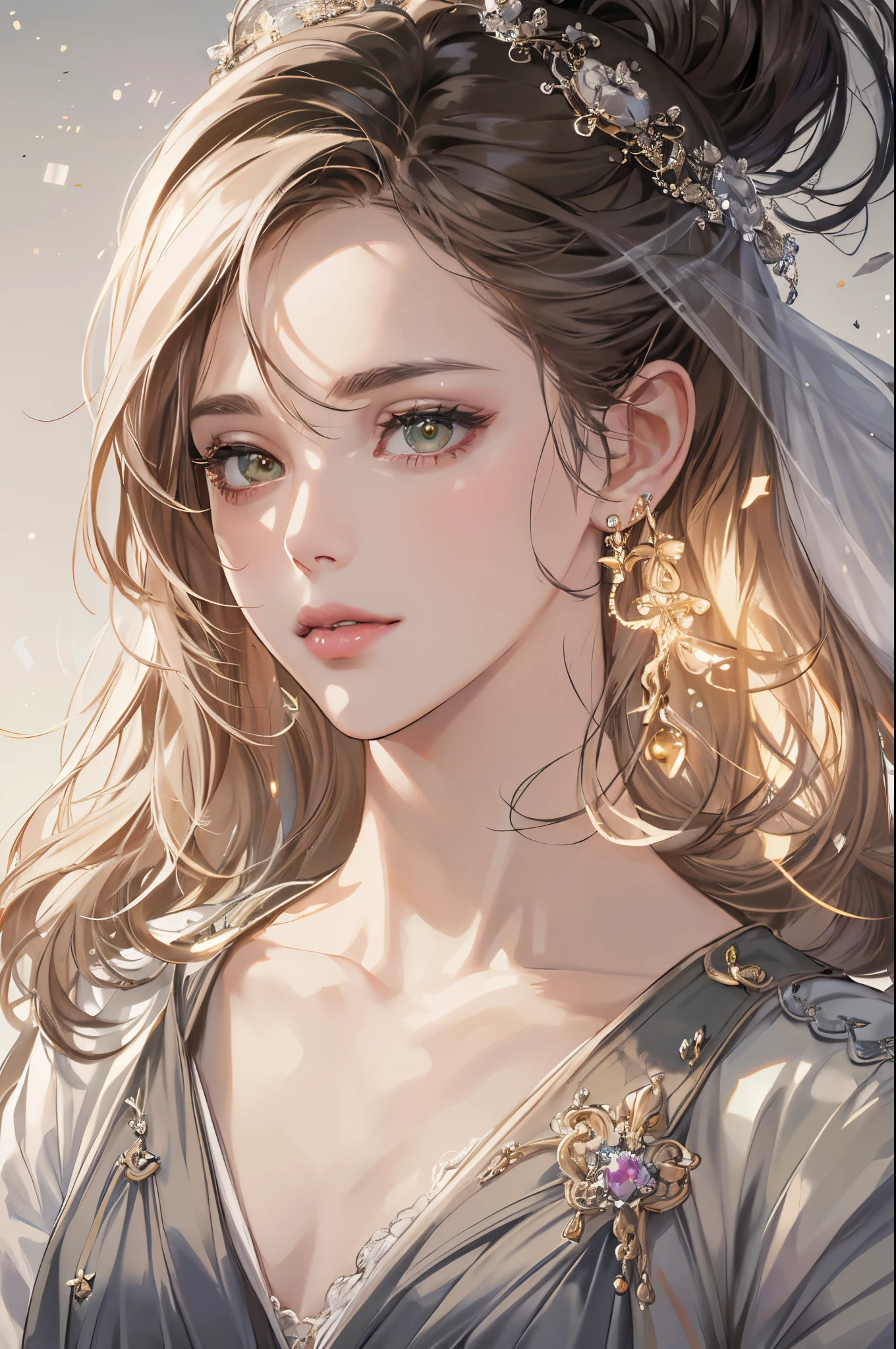(detailed lips), (realistically:1.37), (vivd colour), (Studio lighting), (Focus sharp), (HighDynamicRange), (bokeh), (to contrast), (k hd:1.2), (Elegant), (gracefulness), (youthful), (luxury accessories), (sparkle eyes), (Radiant), (serene), (glowing), (like a dream), (dynamic), (gorgeous one), (sensitive), (drastic), (Complex), (everlasting), (Dress nicely), (mistic), (Ethereal), (mistic), (flawless perfection), (Interesting), (unique), (tmasterpiece), (A high resolution), (Best quality, 4K, 8K), Alone, 18yo Girl.