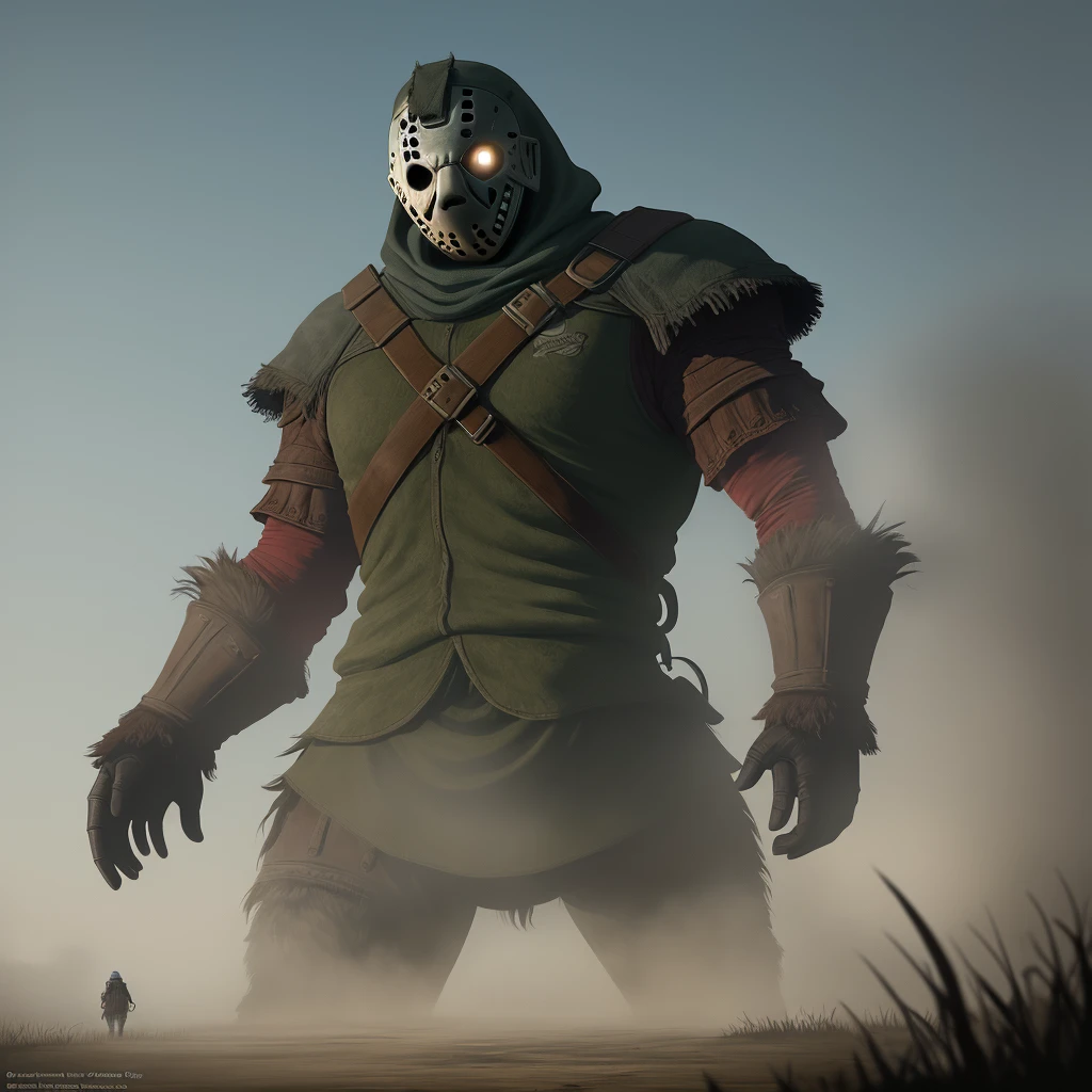 Jason Voorhees as a boss in shadow of the Colossus