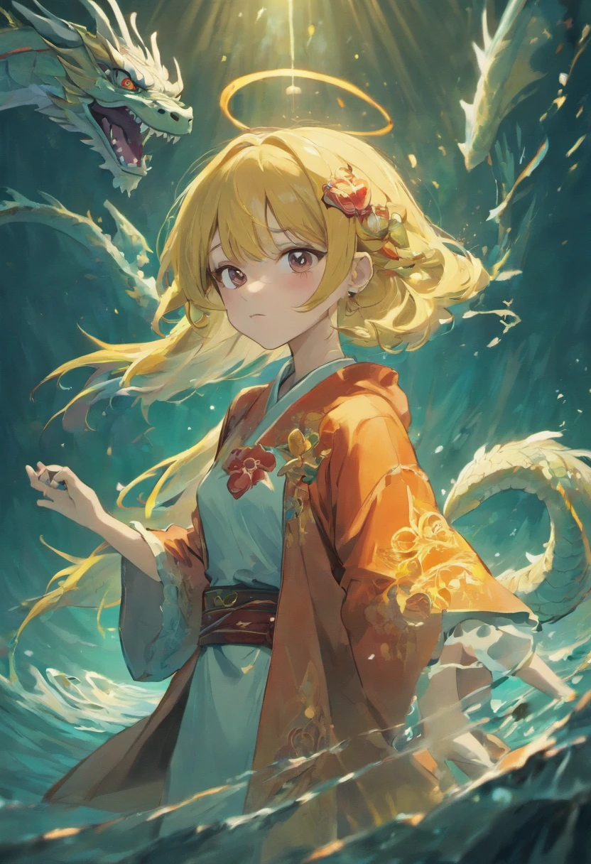 movie picture quality,style of disney animation,A dragon plays games in the sea with a koi carp in its arms,Year of the Dragon IP,glass in sky,Chinese dragon with hat,red colour,depth of fields,to emphasize,Real light,ray traycing,oc rendered,hyper realisitc,Best quality,8K,Works of masters,ultradetailed,Correct anatomy,Eyes in focus,bokeh,Facial features are carefully drawn