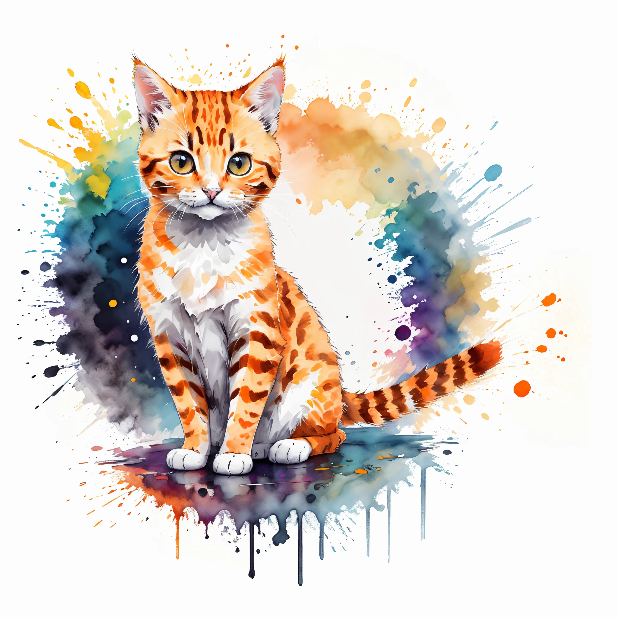 circular design, Logo art, (Orange cat), fanciful, Colorful, Premium, big breasts enchanting: white backgrounid, low art, Digital illustration, Radiant; gouache painting, 16k, Simple, scribbles, CG Society, solarpunk, crispy quality, Sharp, bright, Volumetriclighting, iintricate, ample negative white space, as a sign, T-shirt logo as art style,  Vlad Studio ,