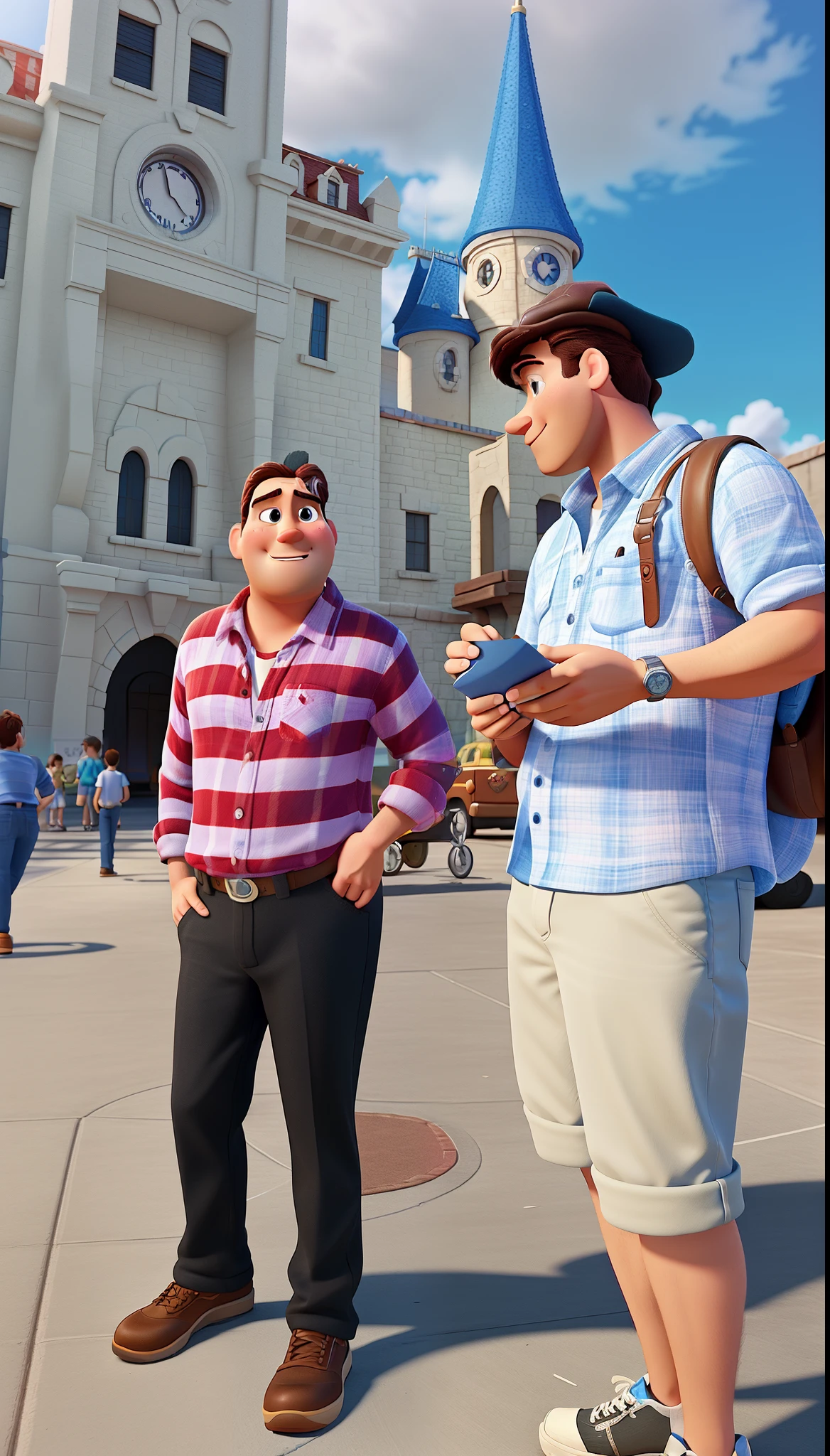 create a 3D Disney Pixar-inspired movie poster, The scene should be in Pixar's signature digital art style, exactly like this photo