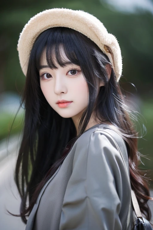 A dark-haired　Korea person　kawaii