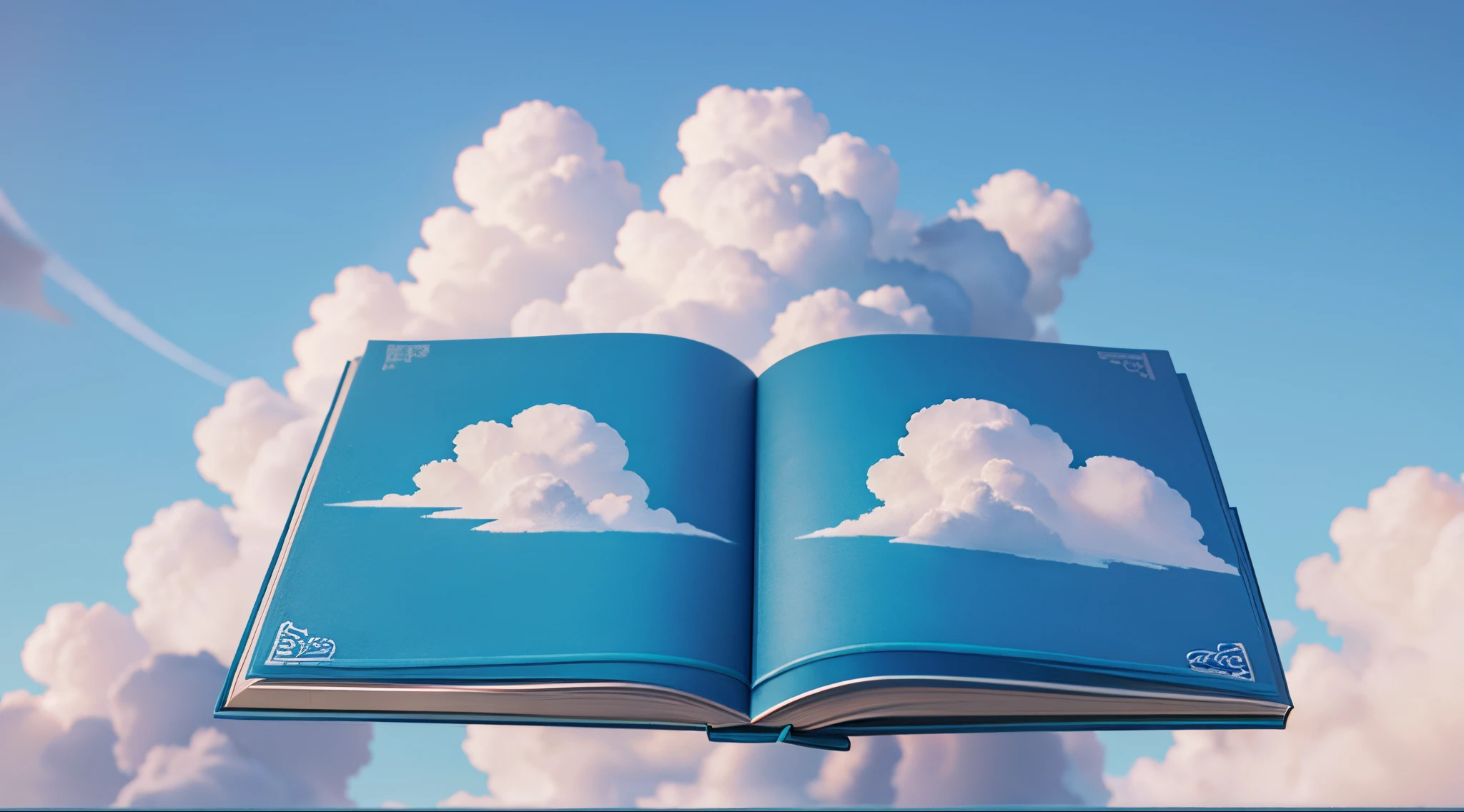 open book in the clouds