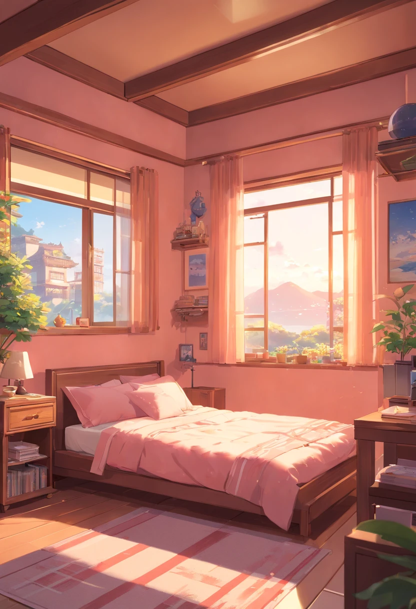 (Best Quality,4K,8K,hight resolution,masutepiece:1.2),。.。.。.3D,Pink pattern miniature bedroom with furniture, Detailed interior,miniature sculpture,terracotta,Anime Aesthetics,unbelievably beautiful,准确,detailed architectural drawings,Retro charm,Soft edges,Super detailed illustration style,star art group(Stars),romantic nostalgia,terracotta,voxel art,Eye-catching,Soft shadows,Yue Xiaofei style,Use screentones,like a story book,Cheng Yanjun'Elegance