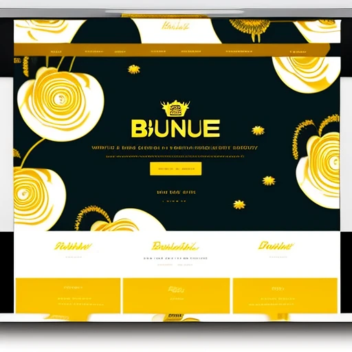 Design a background for Shopify online store using the colors white and gold and image of bumble bees the company name is Blonde and Boujee, inc.