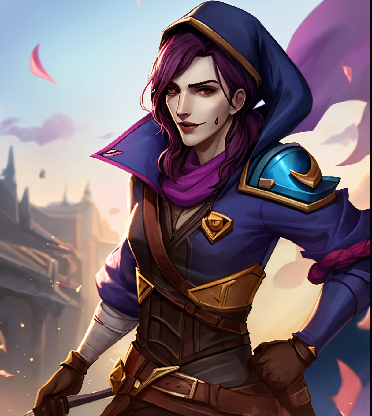 style, details, full torso shot, cold lighting, cute, random thin man pale evil scientist, 65 years old,white European skin, thin thin body and no muscles, soil,purple colored hair and purple beard, short purple hair, medieval scientist clothing, intense shadows, thick contours, dynamic pose, windblown hair, perfect face, realistic eyes, round iris of dark brown color,  dark brown colored eyes, perfect eyes, complex, helium, twirling, trending artstation, sharp focus, studio, details, highly detailed, sharp, dnd character portrait, perfect lighting, illustration style, masterpiece, cinematic lighting, 8k