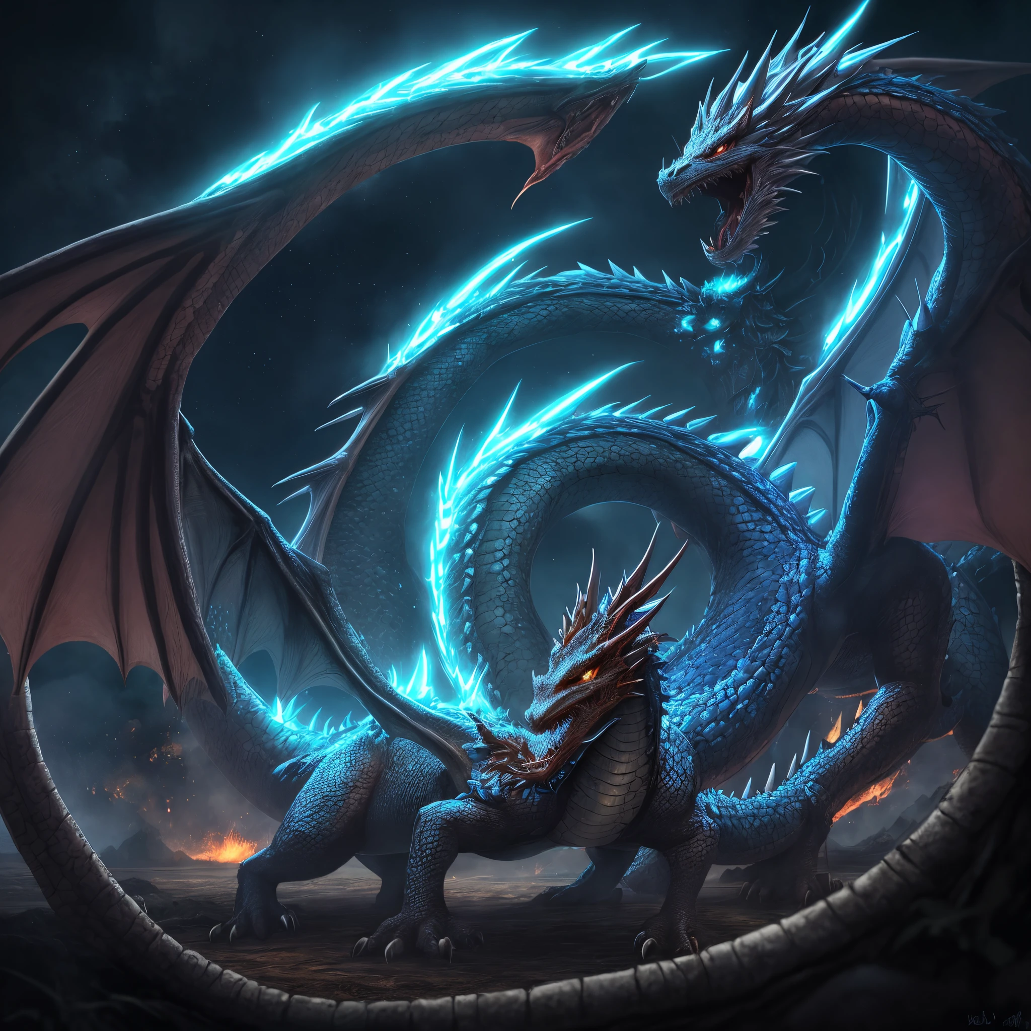 Dragon being hypnotized by a