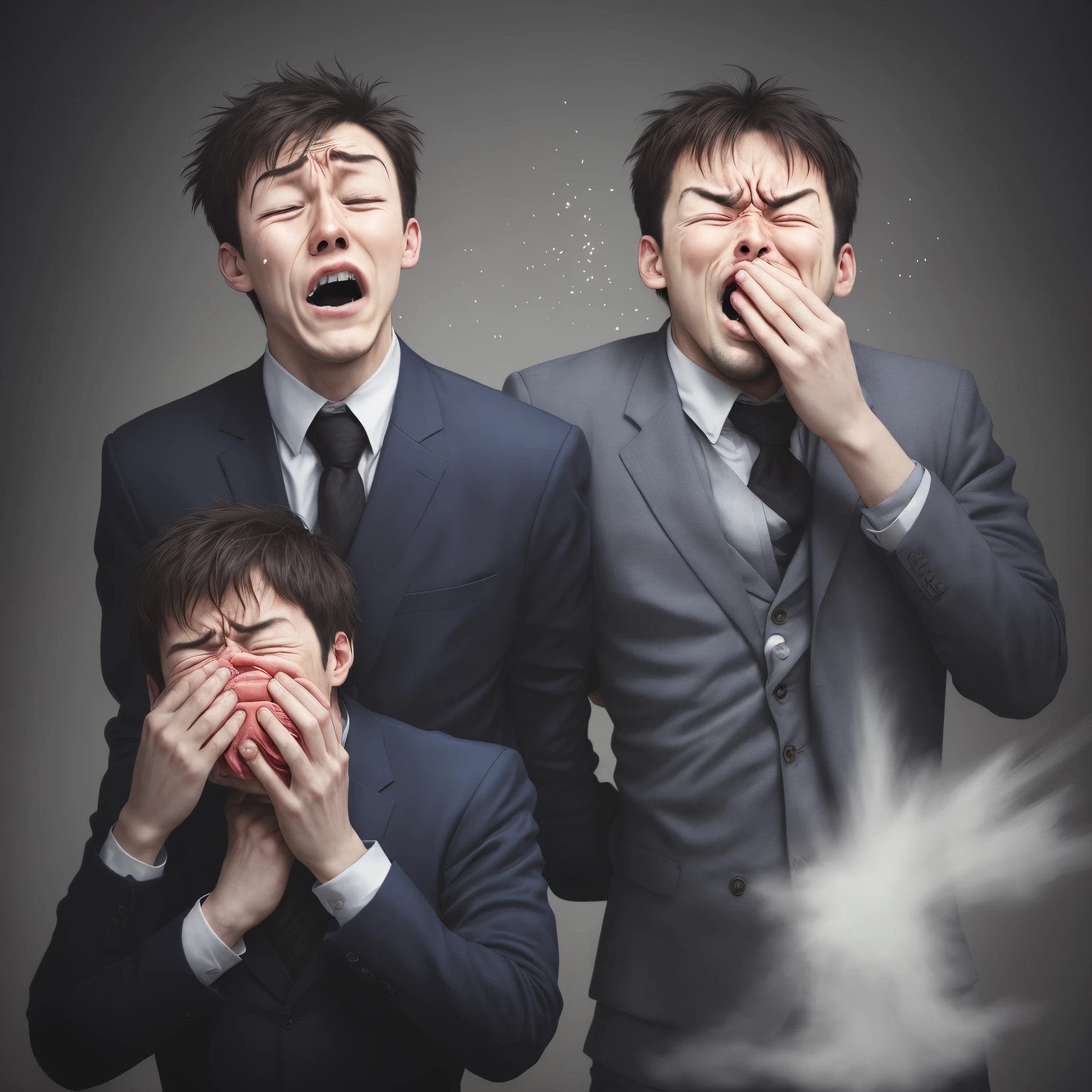 Sneezing man