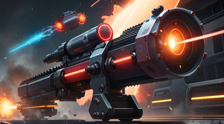 lazerbeam rail gun weapon machine