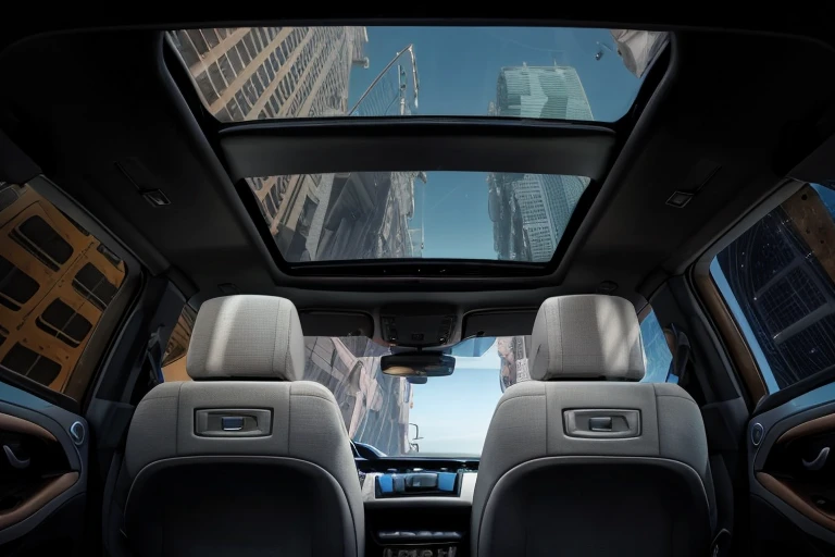 Driving in space seeing the earth from the space