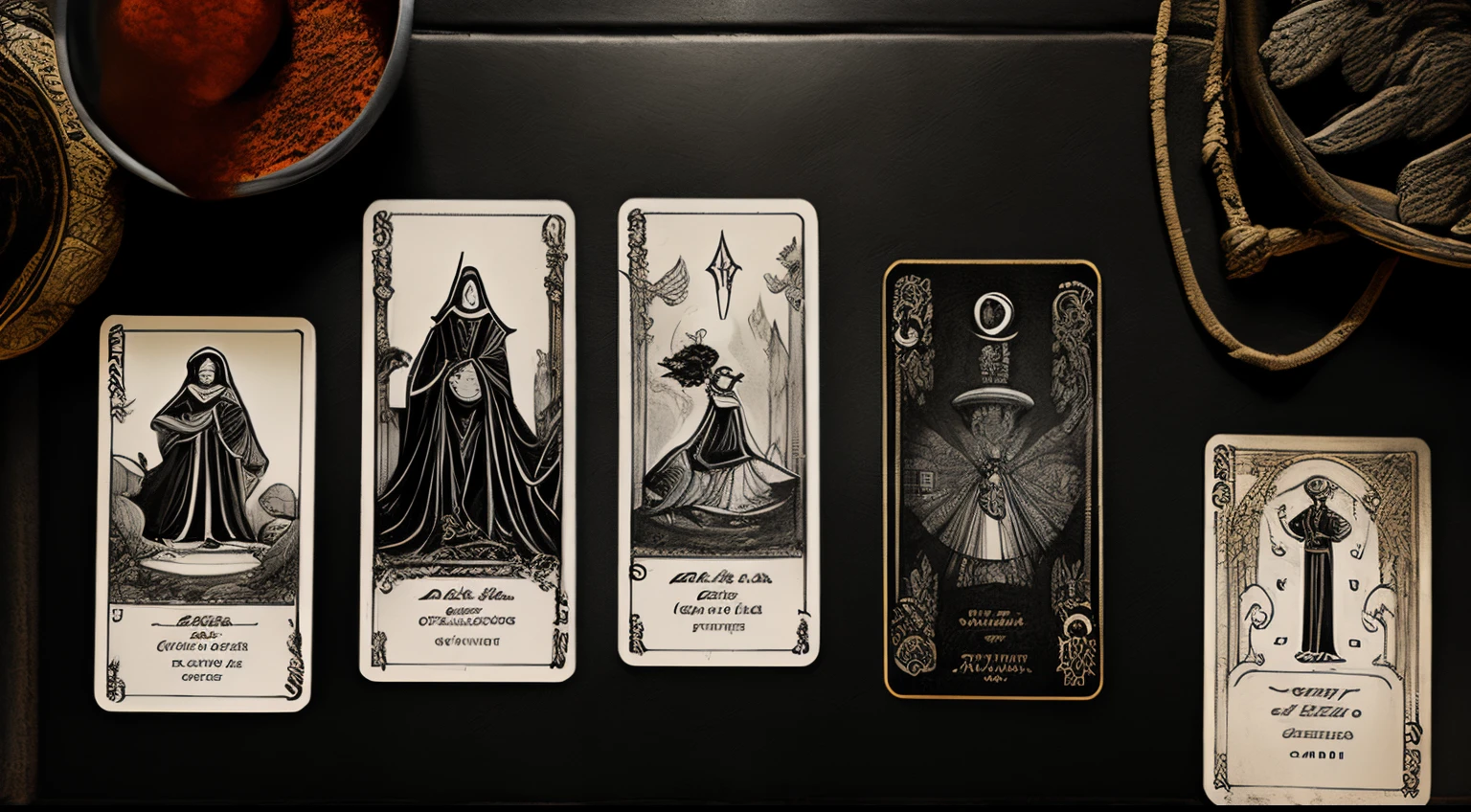 carta de tarot o mago, em preto e branco,