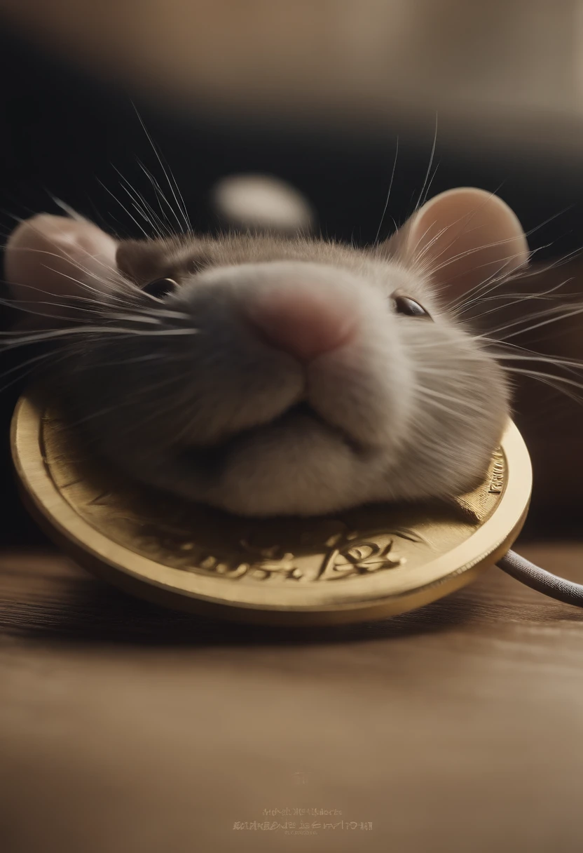 Tokyo Togari Mouse、Masseter muscle film、ultra - detailed、8k、Realistic depiction、Japanese coin size compared to 500 yen.