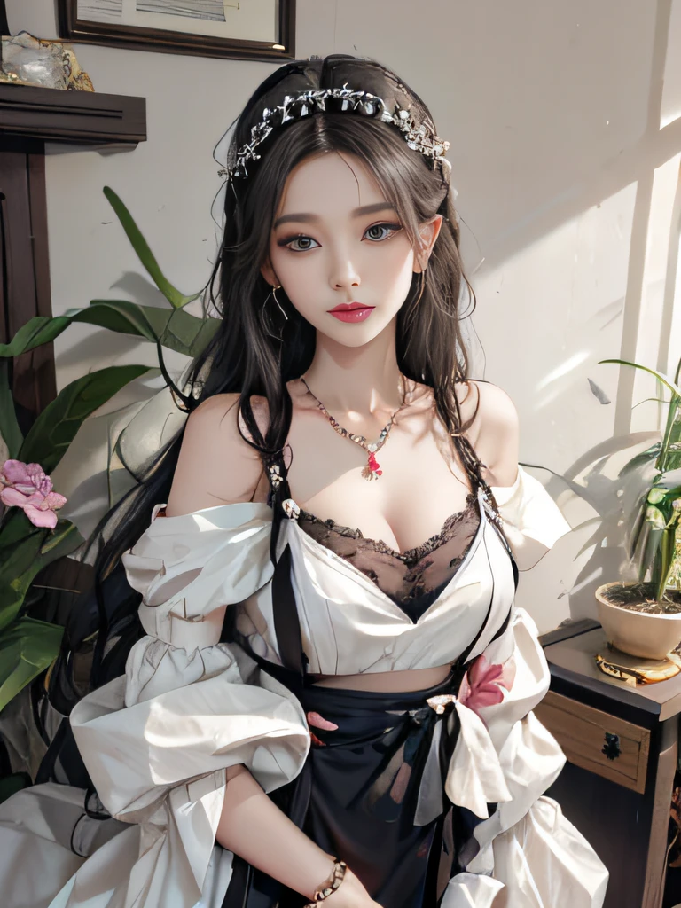 Close-up of a woman in a white dress sitting on a red sofa, gorgeous chinese models, Sexy :8, Lovely woman, Wearing sexy lingerie, Open V chest clothes, Sexy girl, Beautiful goddess, Ethereal beauty, Lingerie, spellbinding,spellbinding, White bra, Gorgeous woman, laced lingerie, Gorgeous lady, ((a beautiful fantasy empress)), 8K))