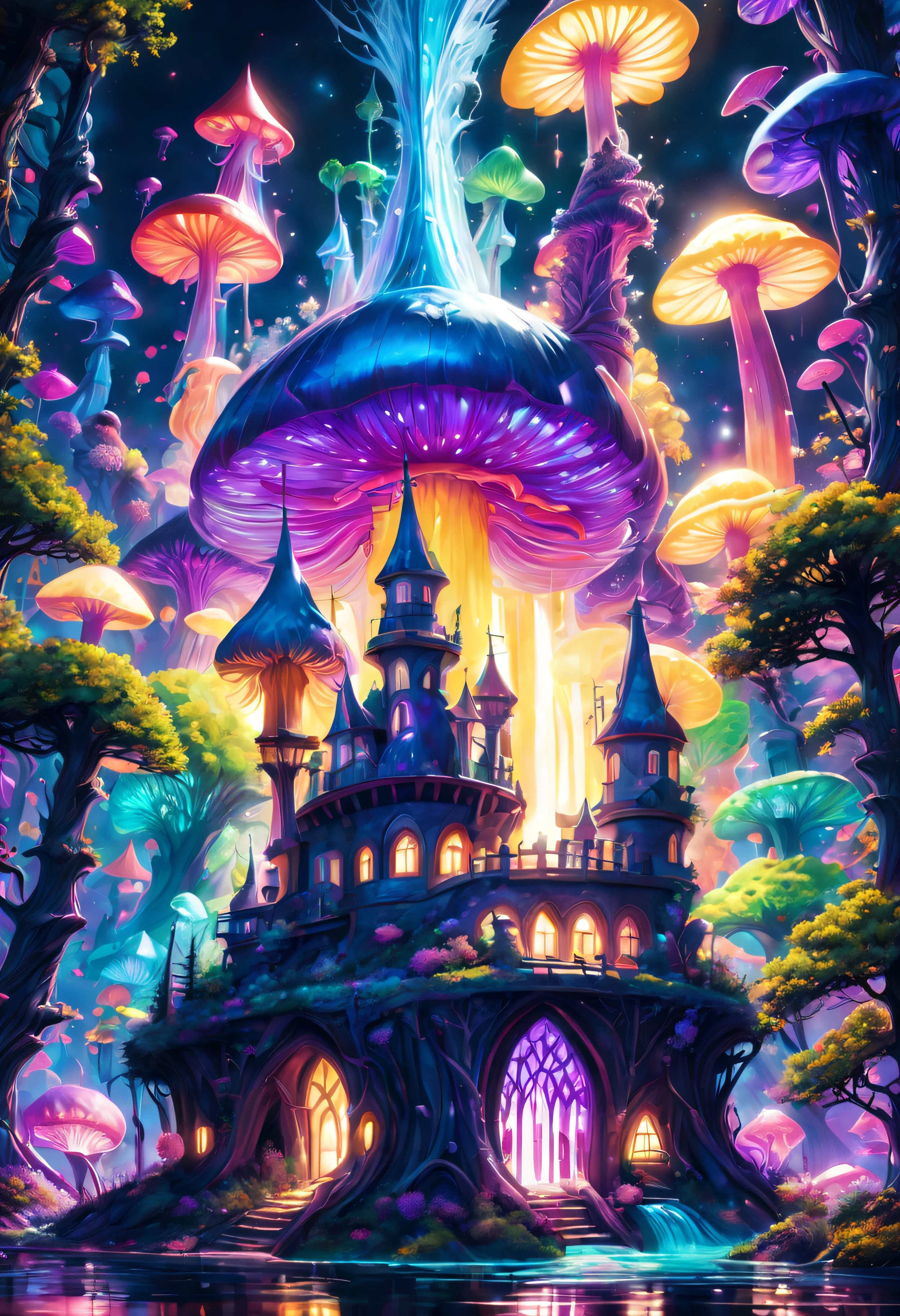 fantasy, blacklight
fantasy, blacklight,(best quality,4k,8k,highres,masterpiece:1.2),ultra-detailed,(realistic,photorealistic,photo-realistic:1.37),enchanted castle,glowing enchanted creatures,ethereal moonlit landscape,majestic dragons,otherworldly beings,dancing fairy figures,colorful nebulae,illuminated mushrooms,sparkling crystals,cosmic energy,shadowy forests,magical artifacts,elven architecture,rippling magical waters,emerald-green fireflies, luminescent plants,brilliant glowing spheres,hauntingly beautiful ghostly apparitions,rays of light piercing through the darkness,aurora borealis-like light patterns,deep purple and vibrant blue hues,soft and mysterious lighting,captivating and shimmering reflections,play of shadows and highlights.