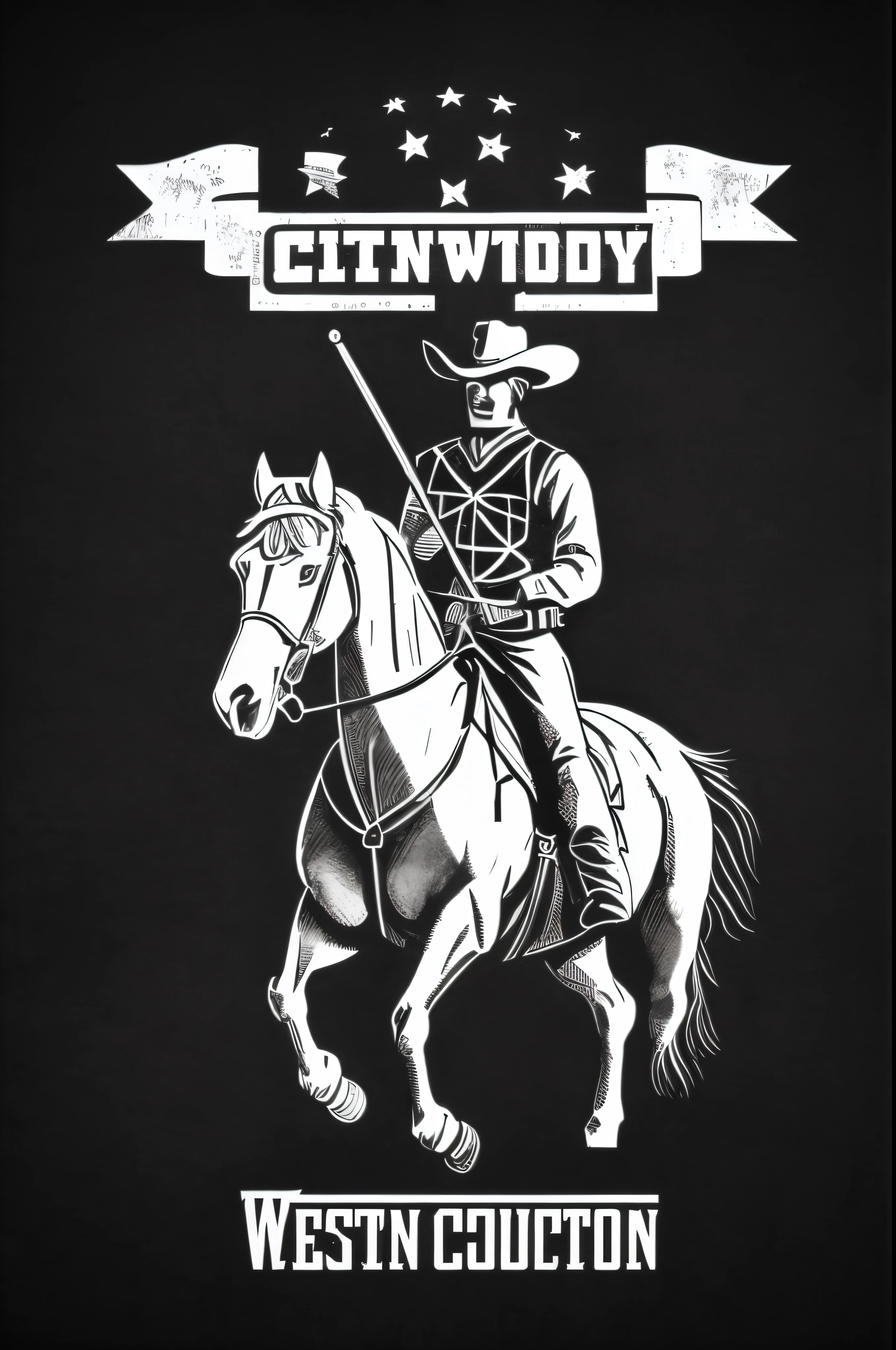 Retro logo,linear,Black and white,American style
