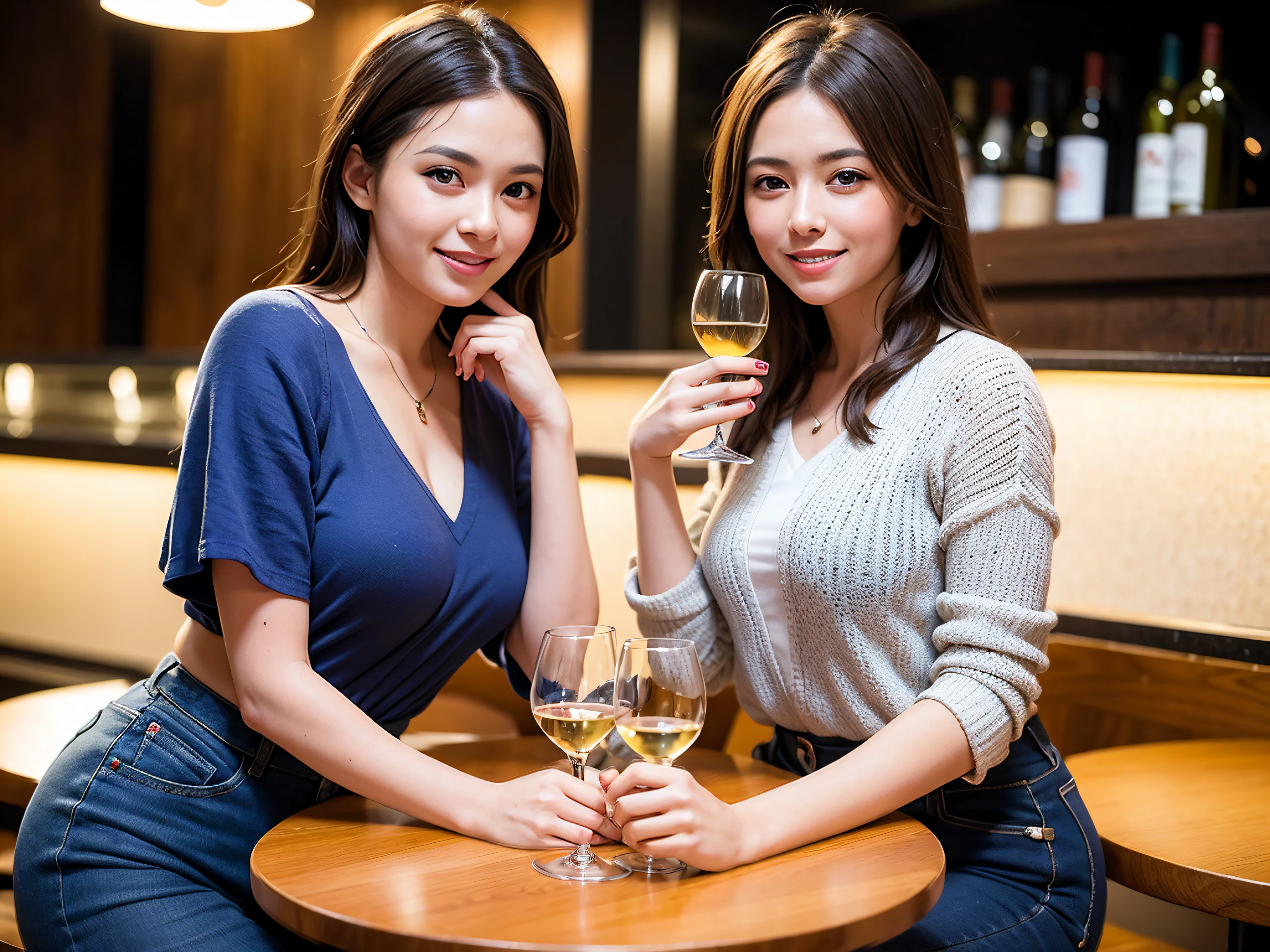 (64K, UHD, top quality, masterpiece: 1.2), (realistic, photorealistic: 1.37), super detailed, pretty woman 1 person, (slim face), (slim body), (brown hair), (short cut), cheeks slightly blushing, (35 years old), 38 years old, solo, beautiful detailed urban night view outside the window, restaurant, wine glasses sit, at night, in a prominent place (from the waist up) NovaFrogStyle, Actress, Model, Waist Up, White Wine, Slim, Wine Glass, Super Clean Night View, Wine Glass Put in the Middle, Happy Smile, (Smile: 1.15), Beautiful Fine Eyes, Upper Body, Bust Japan Up, Night, Short, Short, Actress, Model, Waist Up, White Wine, Slim, Wine Glass, Super Clean Night View, Wine Glass Put in the Middle, Happy Smile,